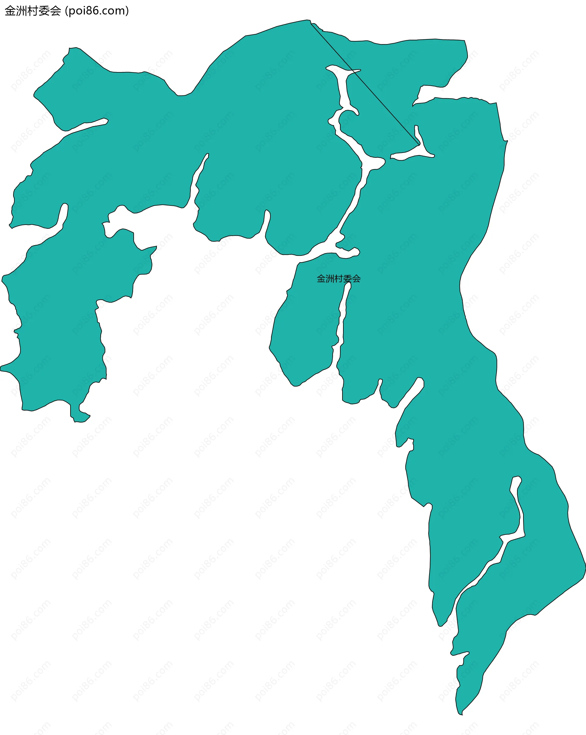 金洲村委会边界地图