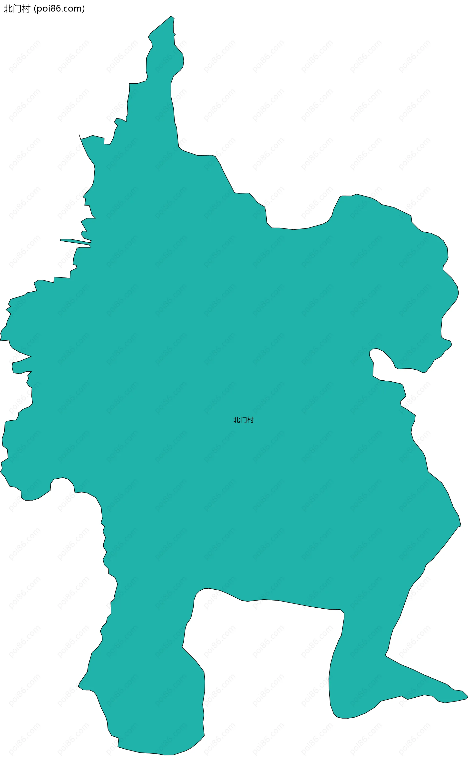 北门村边界地图