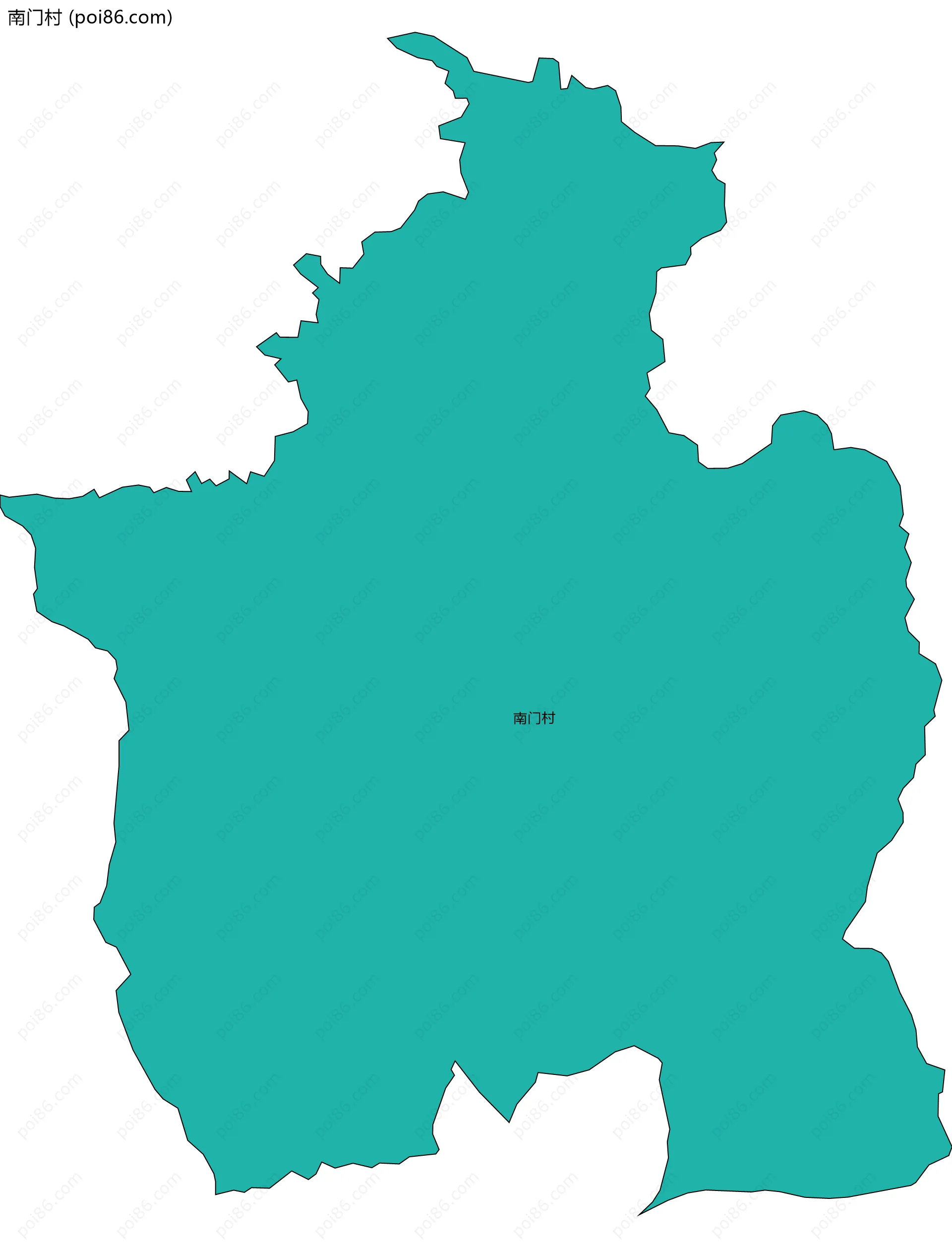 南门村边界地图