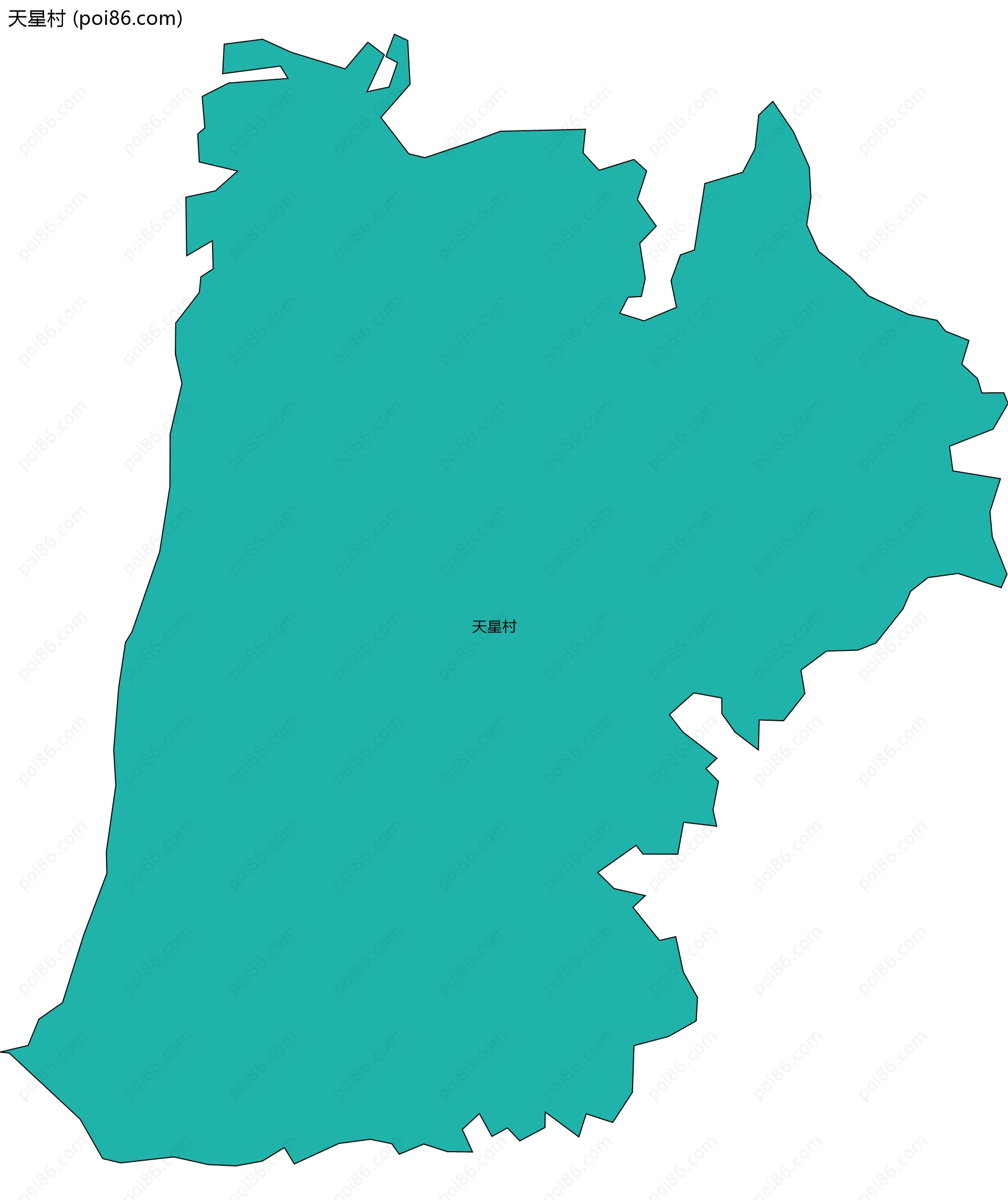 天星村边界地图