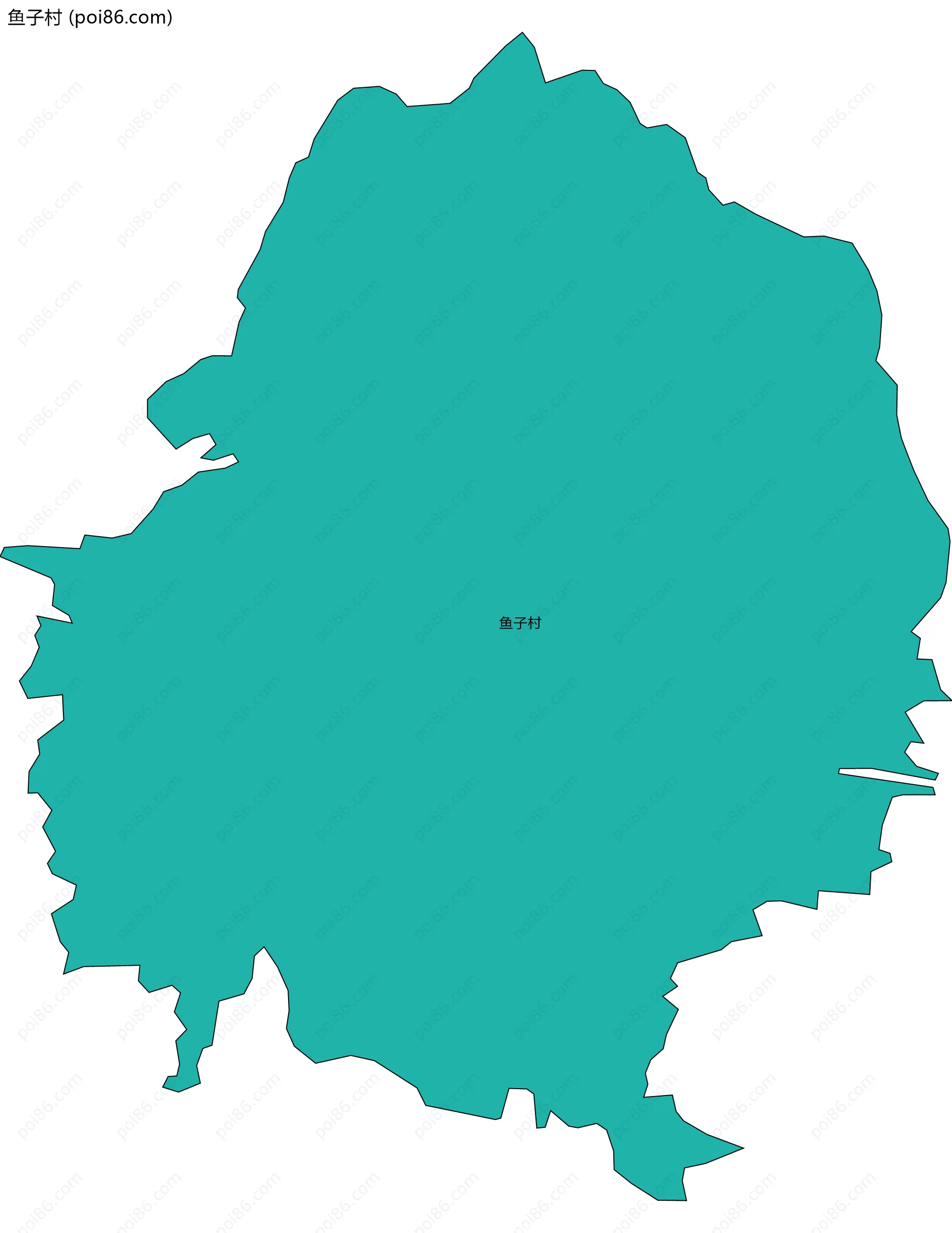 鱼子村边界地图