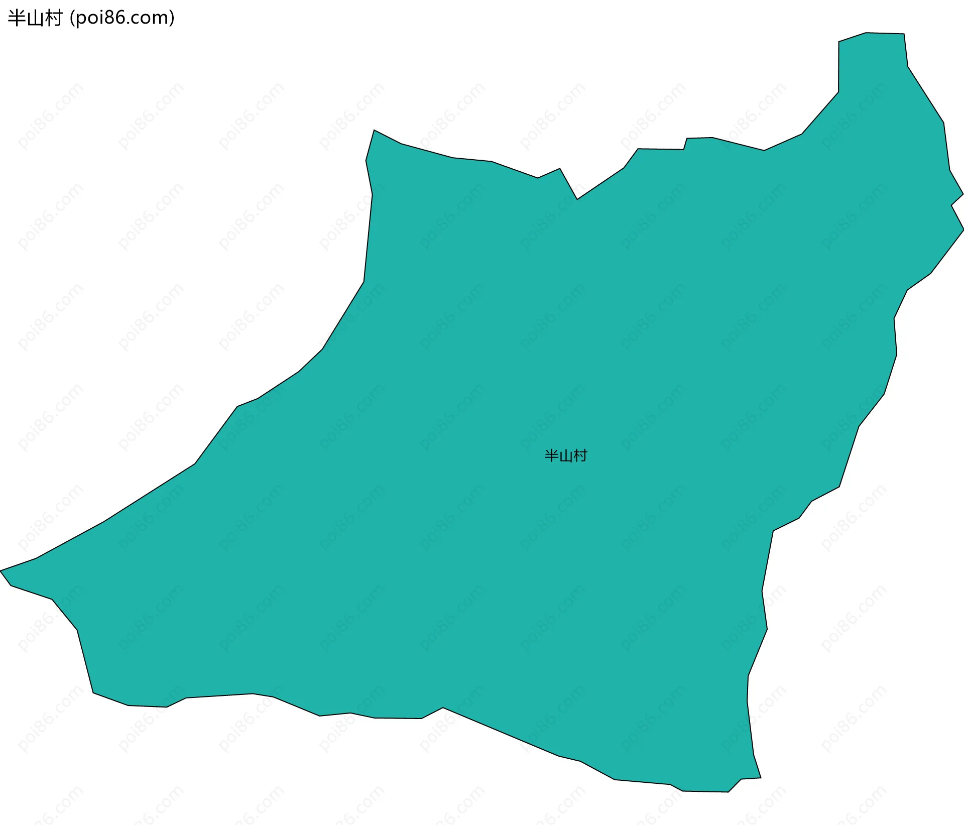 半山村边界地图