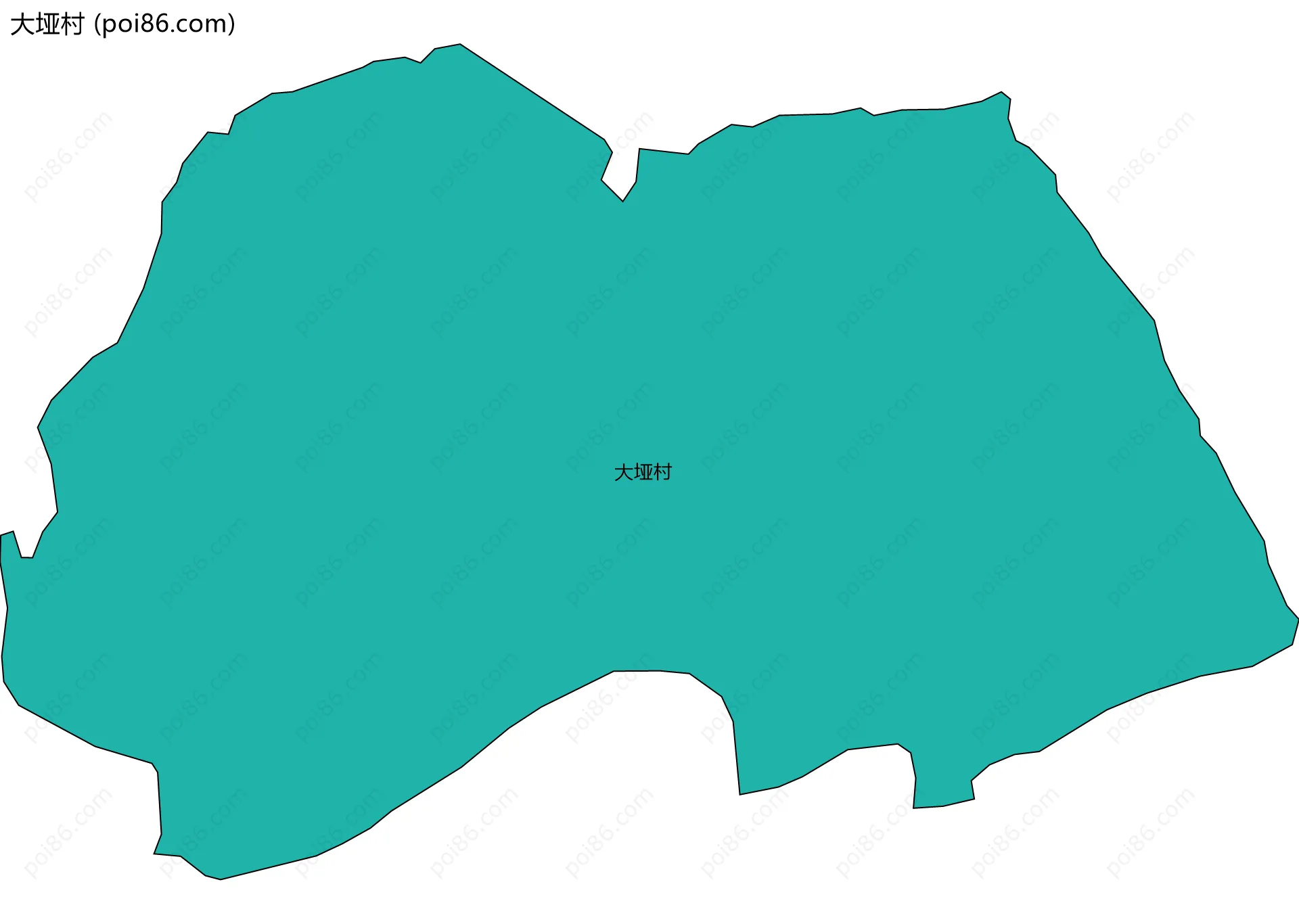 大垭村边界地图