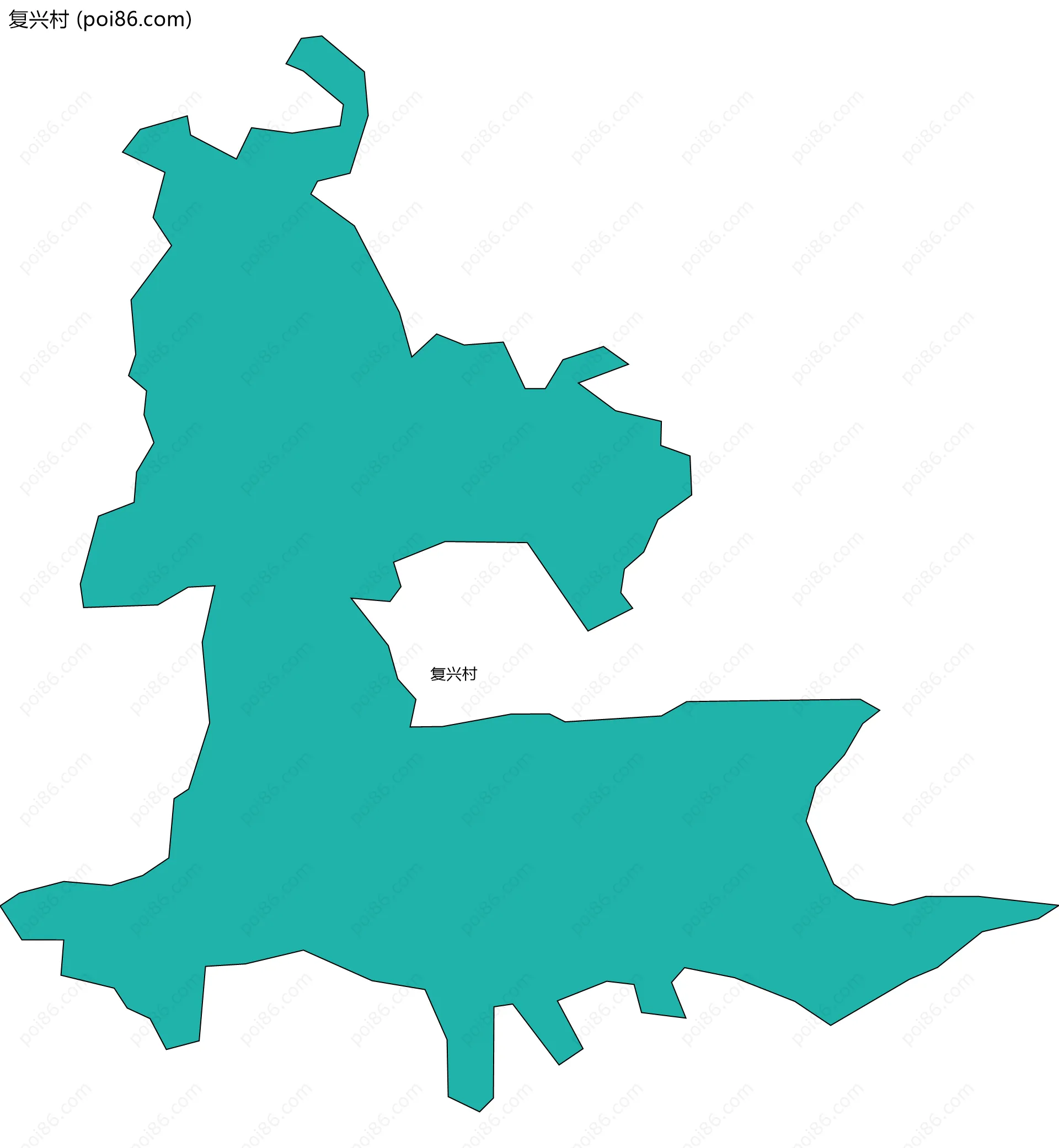 复兴村边界地图