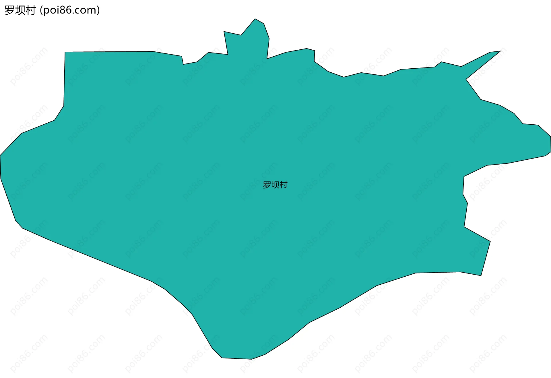 罗坝村边界地图