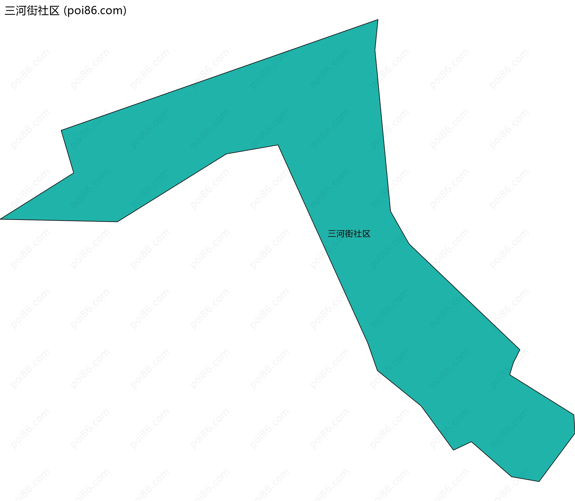 三河街社区边界地图