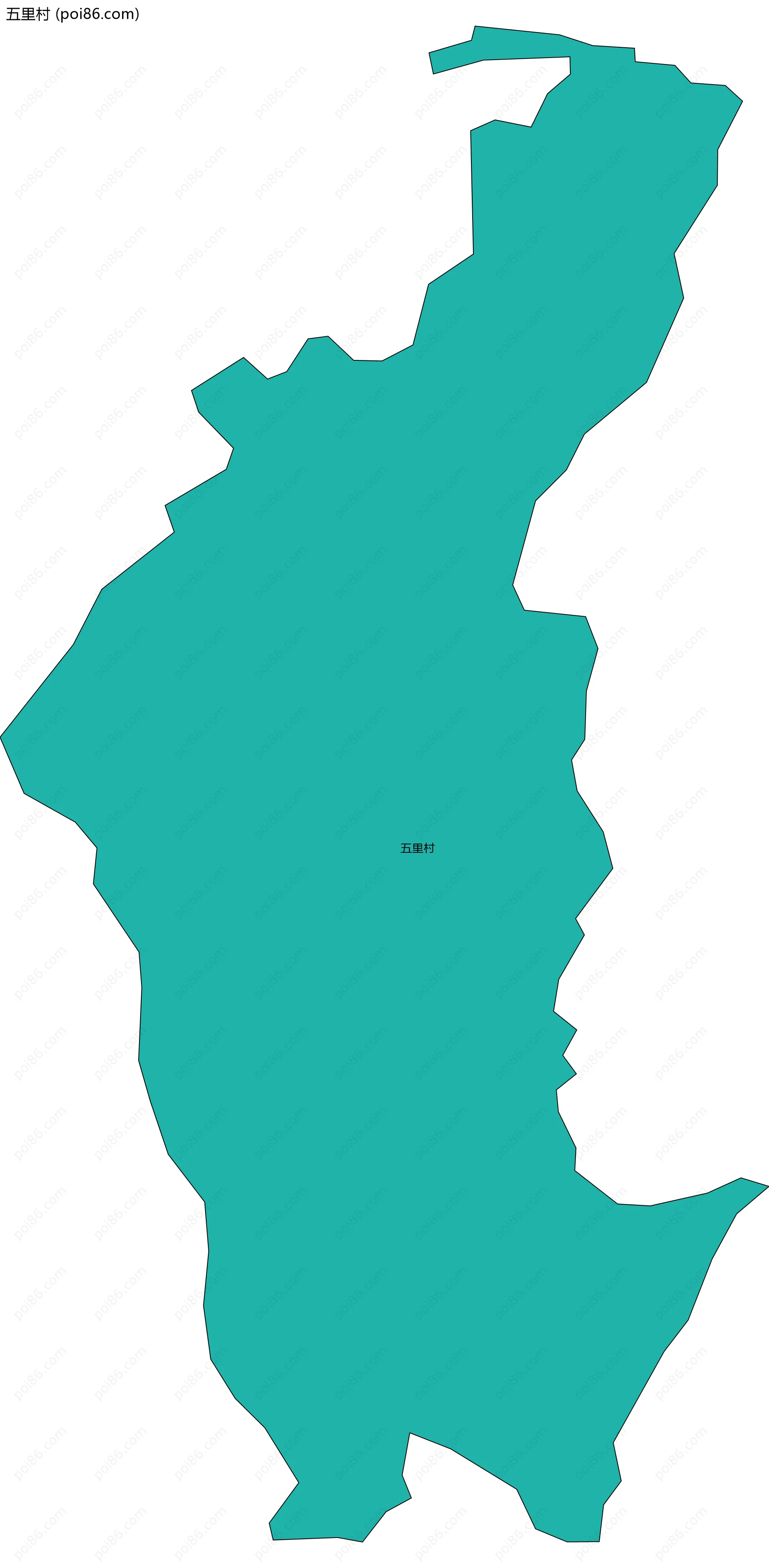 五里村边界地图