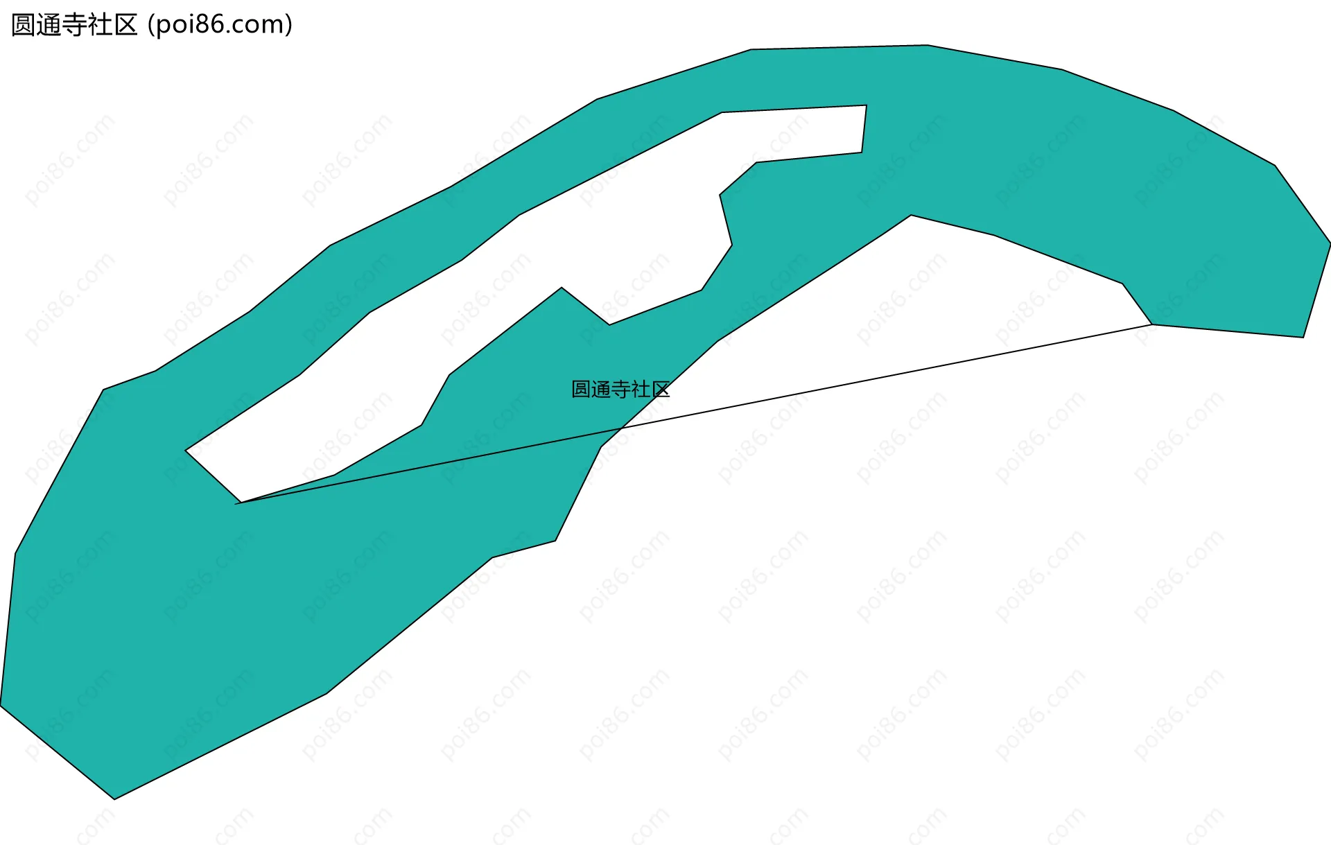 圆通寺社区边界地图