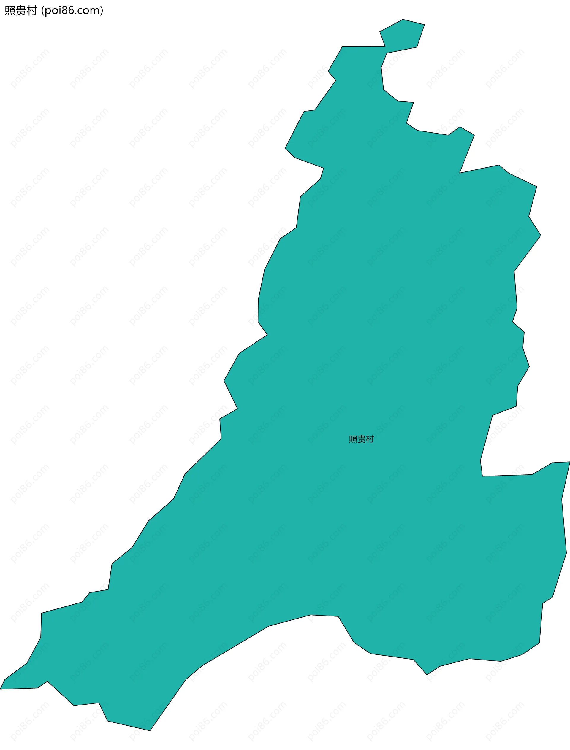 照贵村边界地图