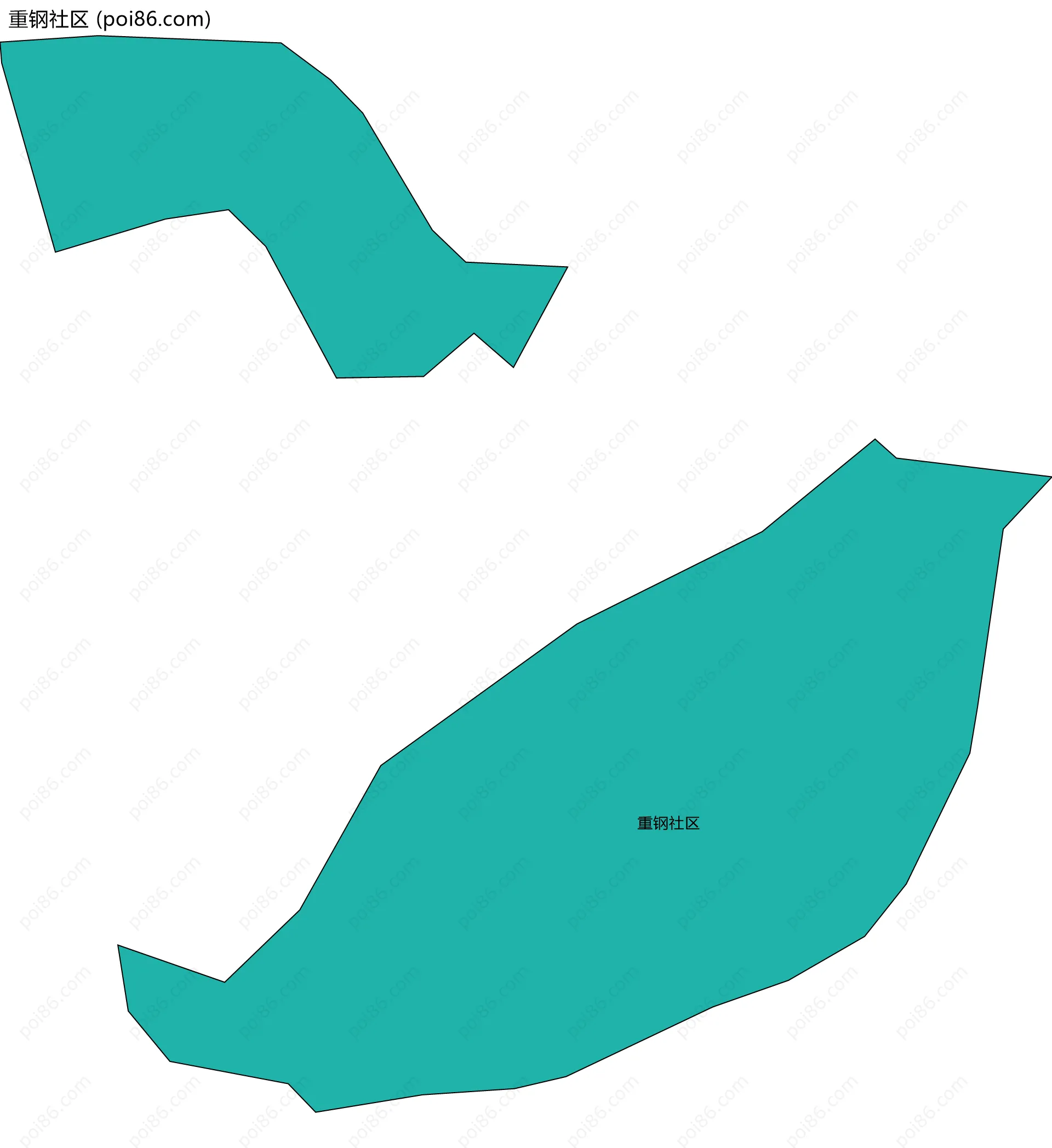 重钢社区边界地图