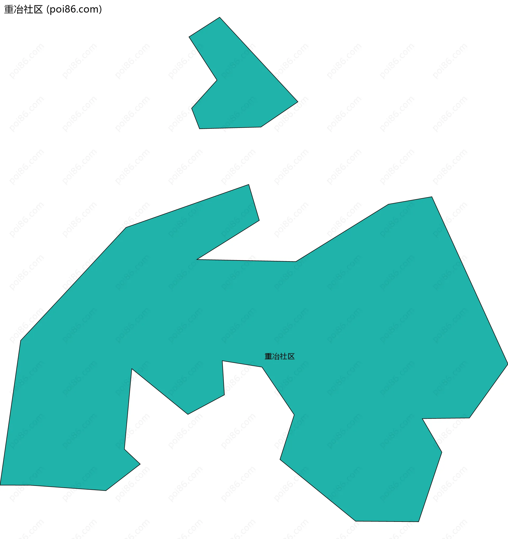 重冶社区边界地图