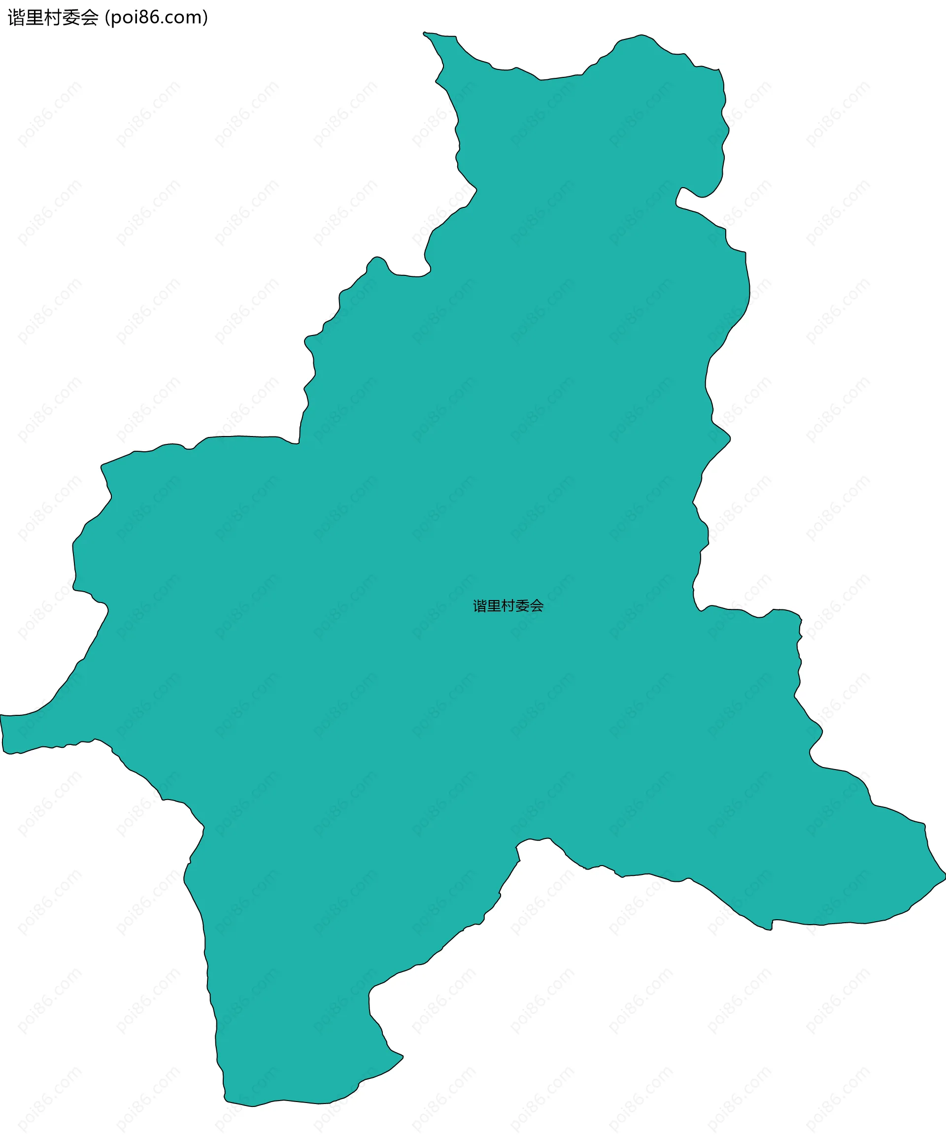 谐里村委会边界地图