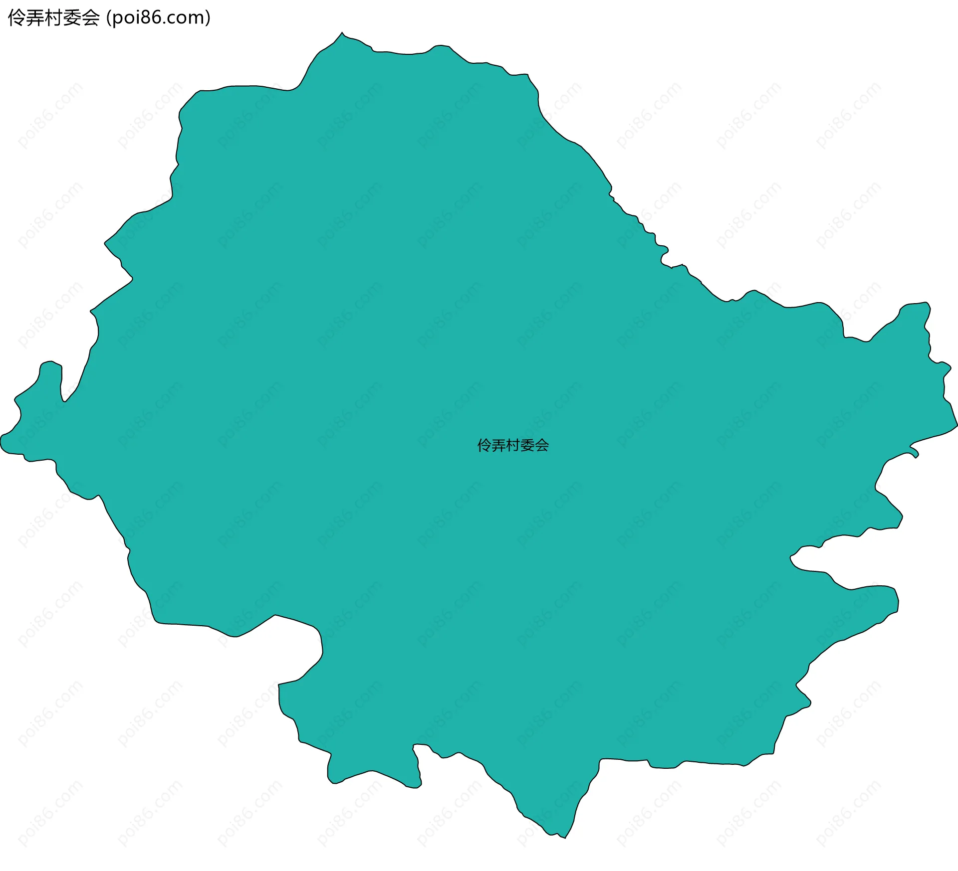 伶弄村委会边界地图