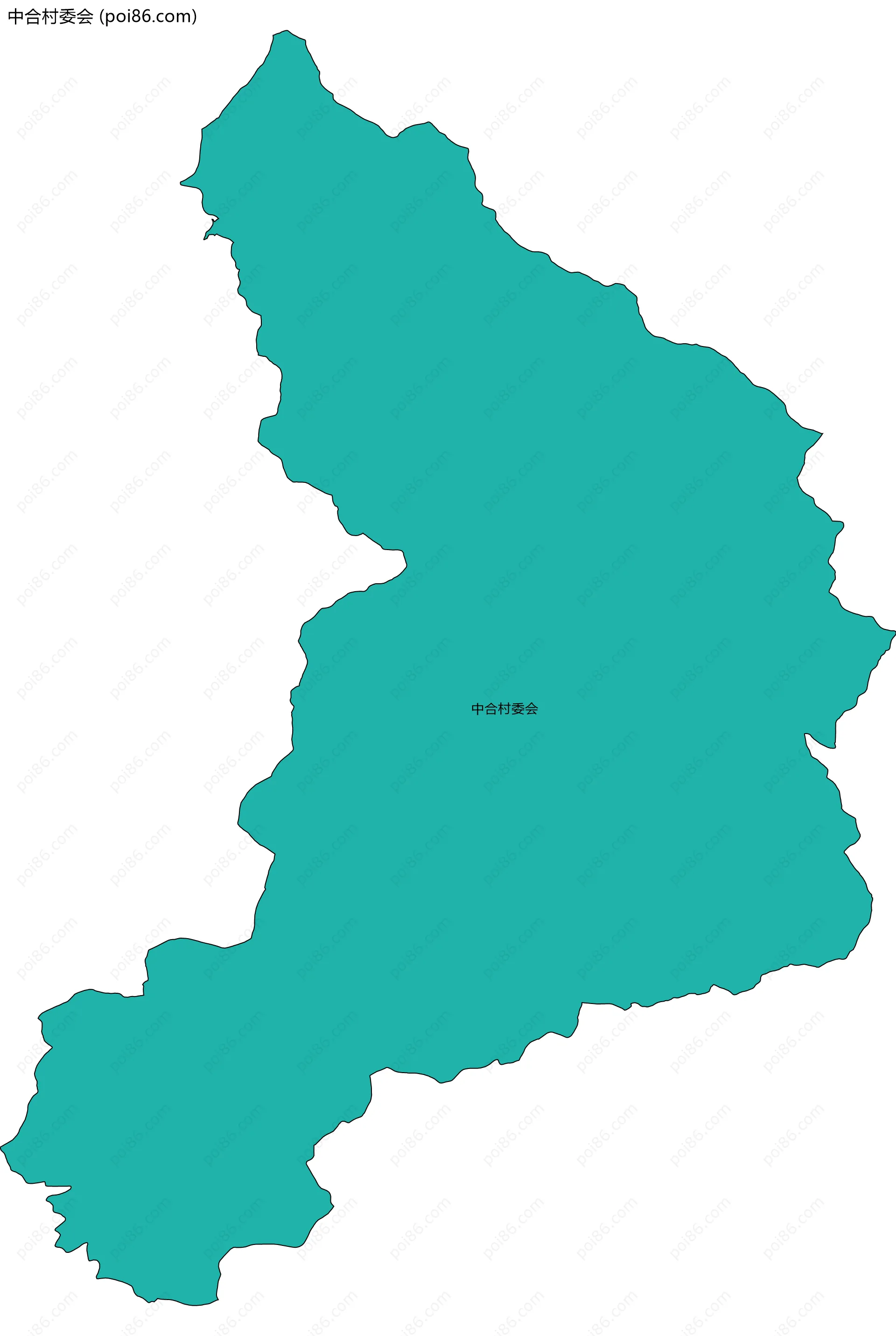 中合村委会边界地图