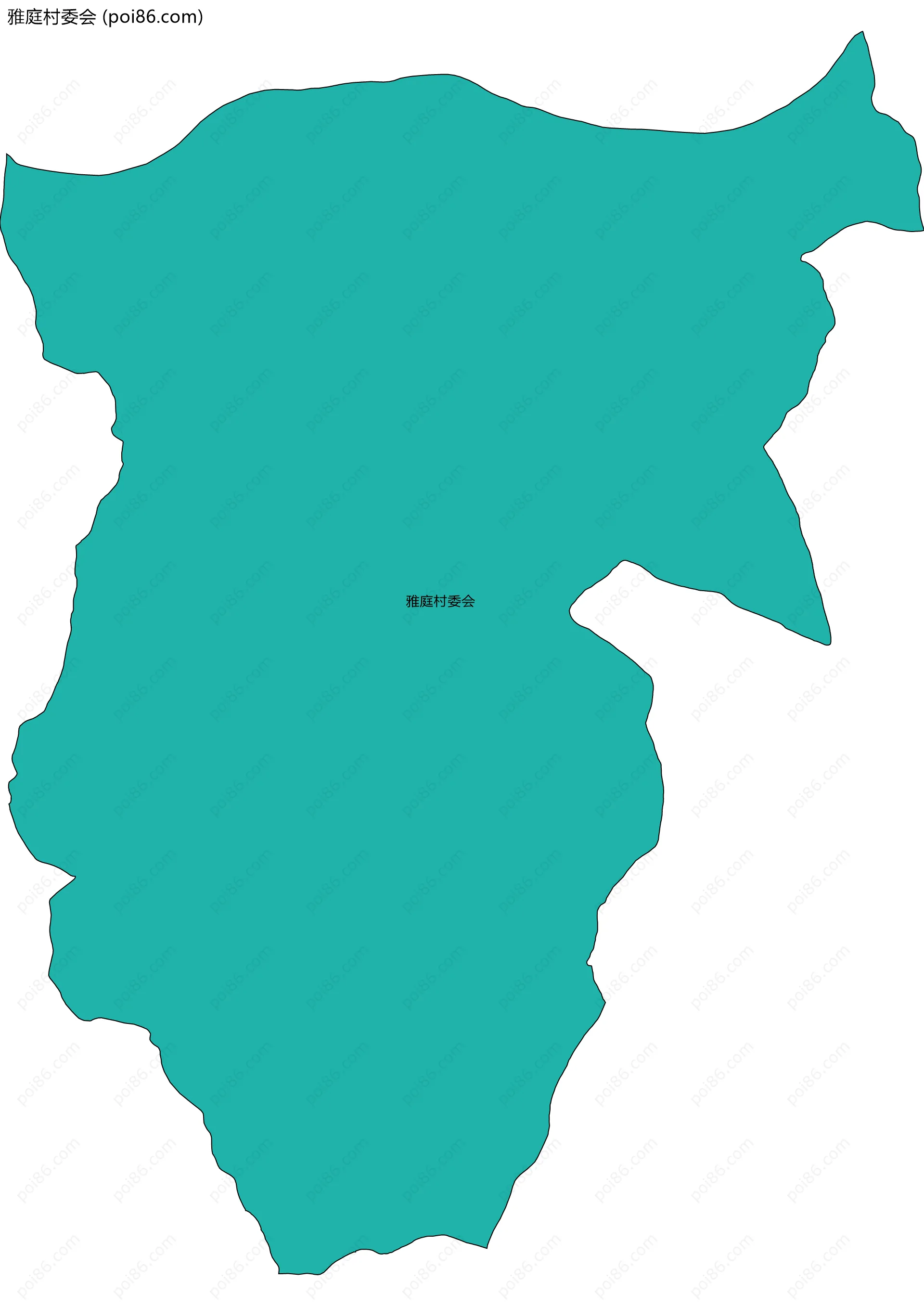 雅庭村委会边界地图