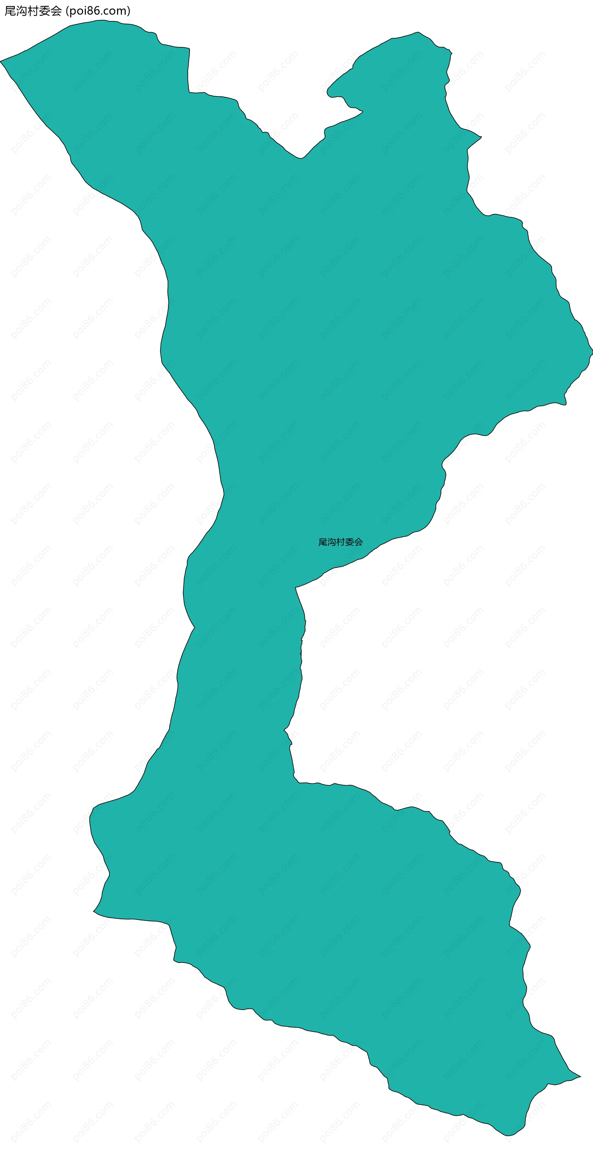 尾沟村委会边界地图