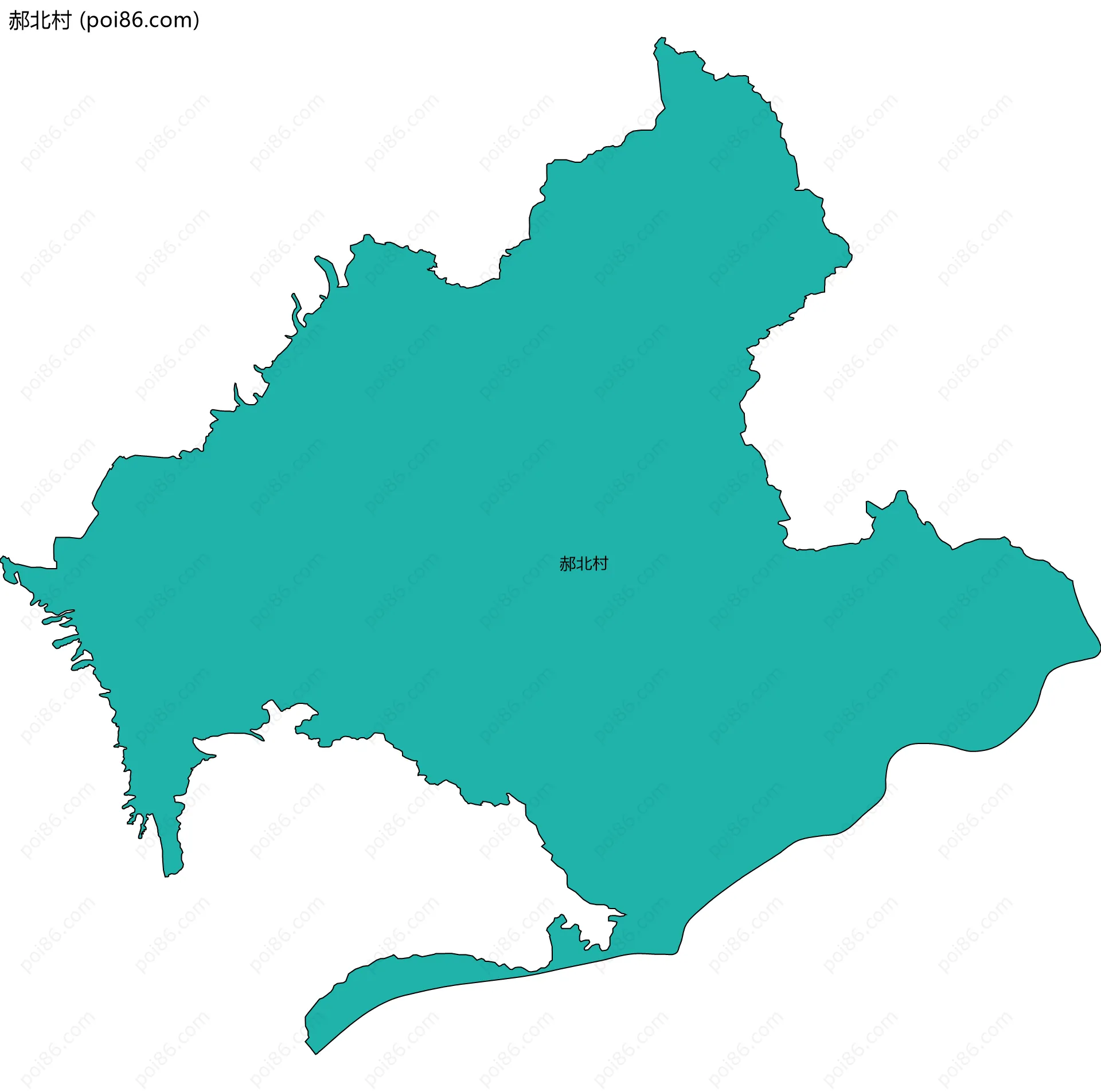 郝北村边界地图