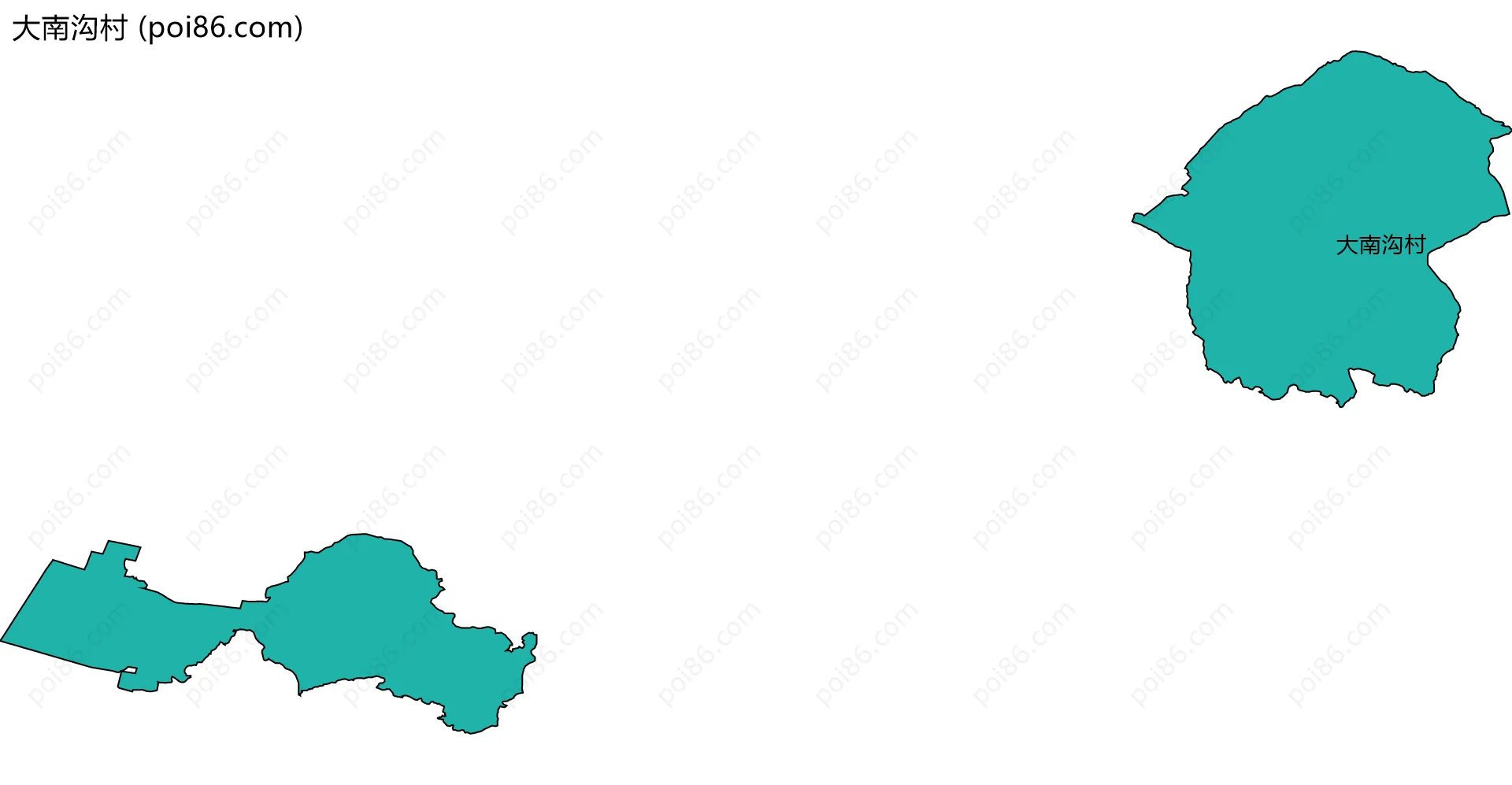 大南沟村边界地图