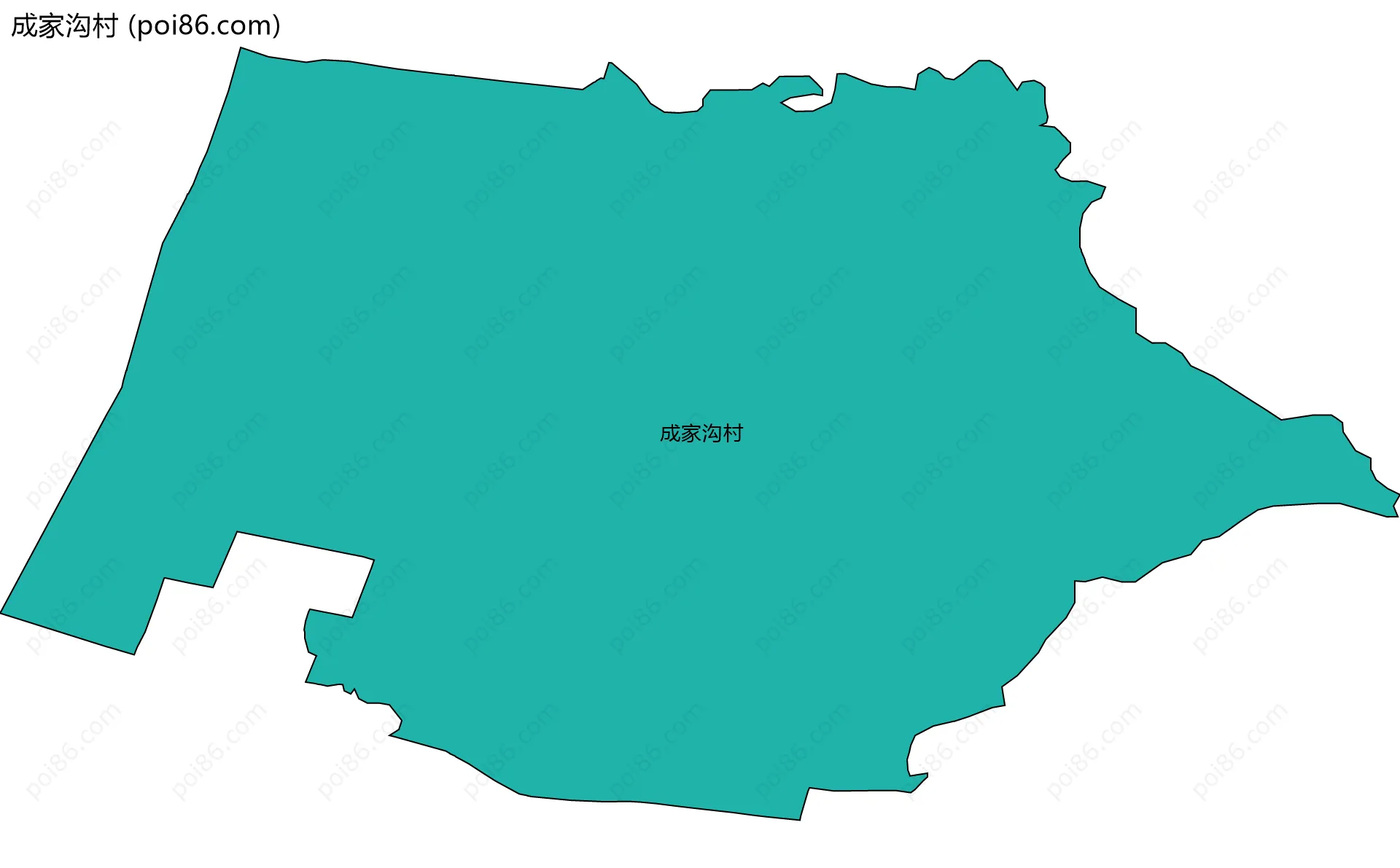 成家沟村边界地图