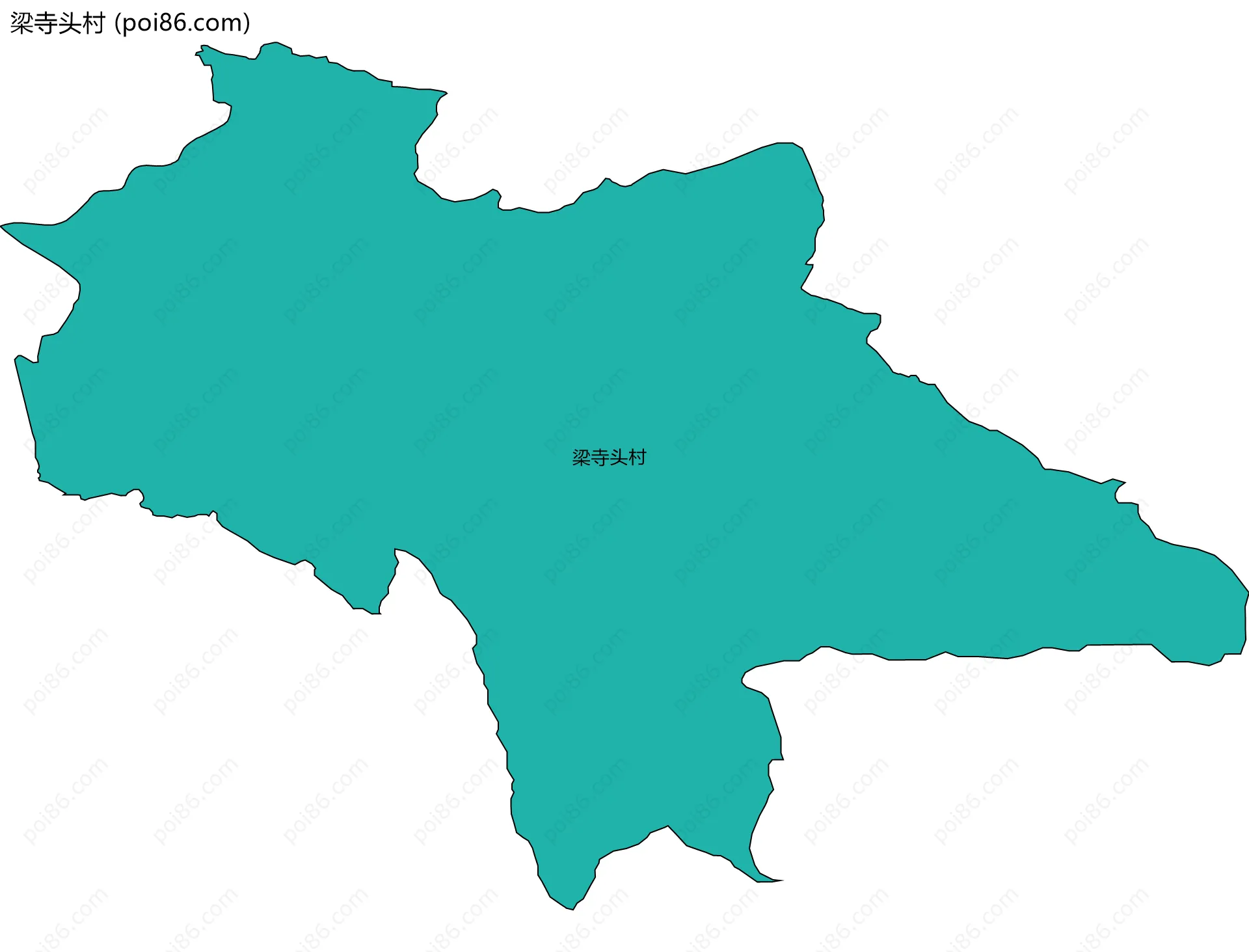 梁寺头村边界地图