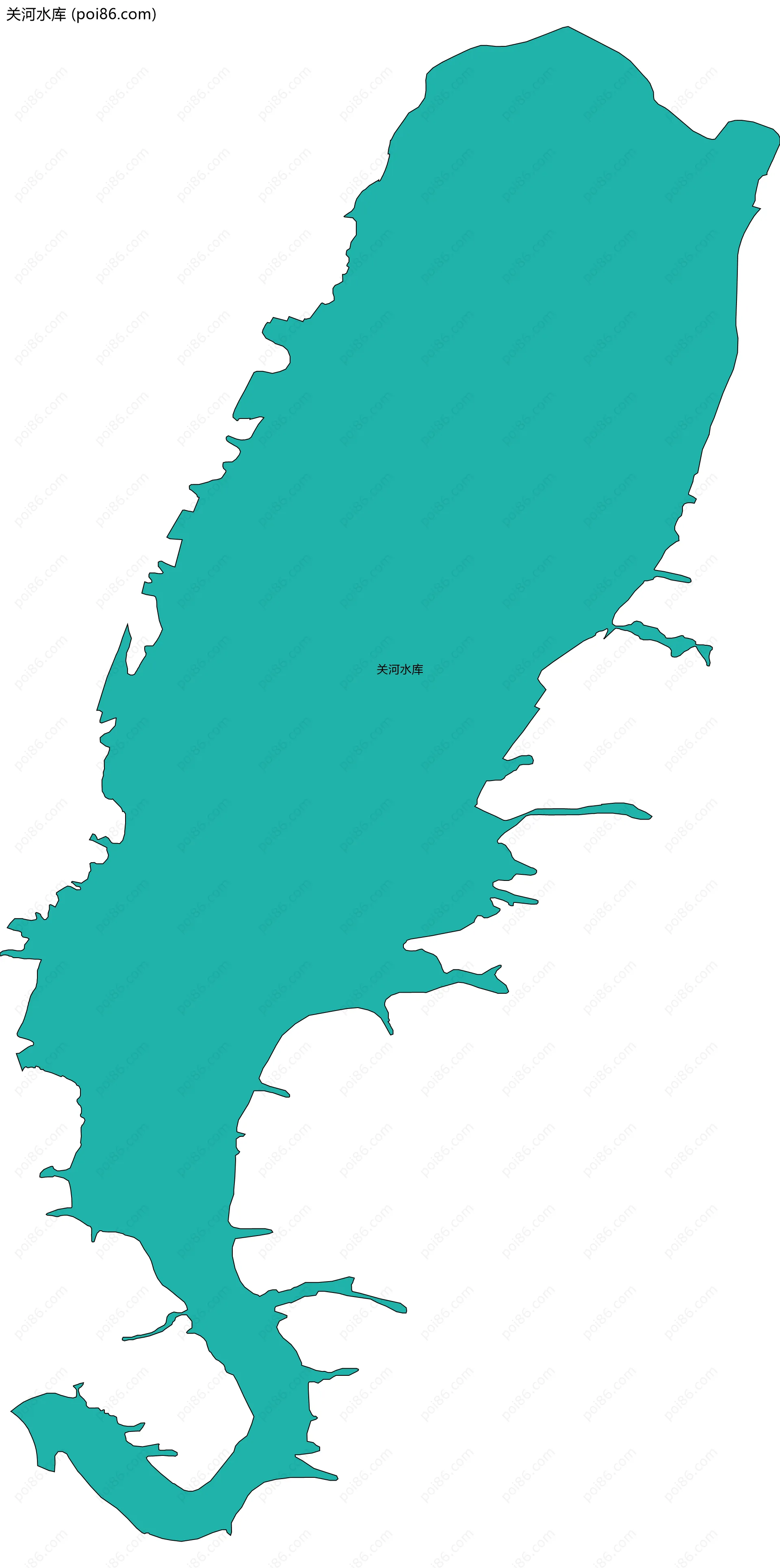 关河水库边界地图