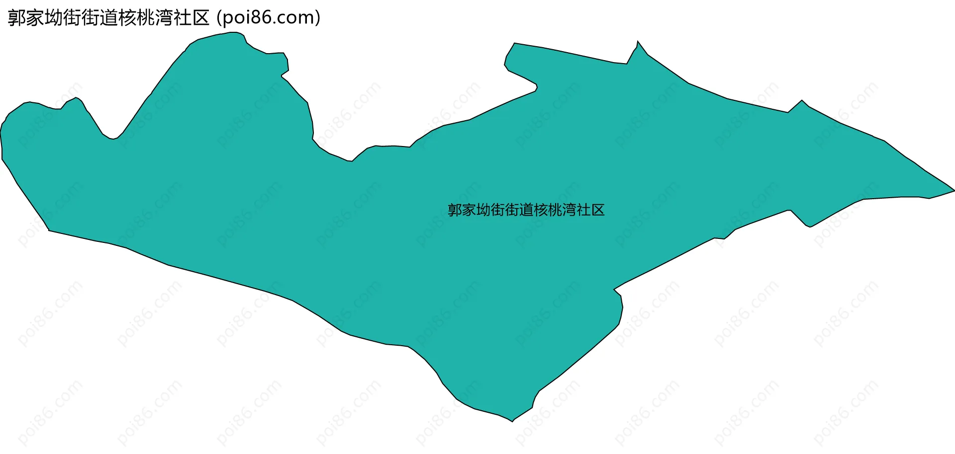 郭家坳街街道核桃湾社区边界地图