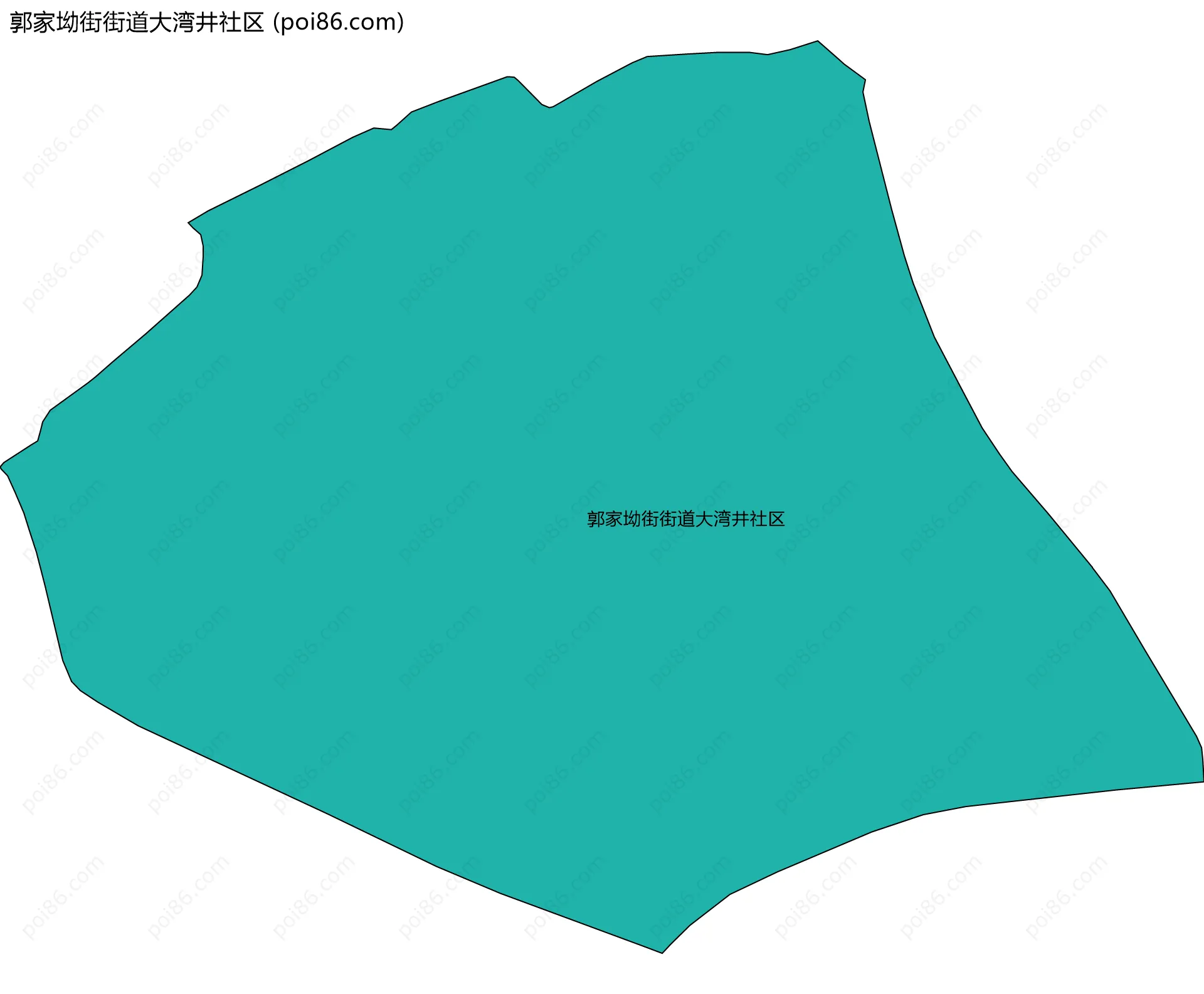 郭家坳街街道大湾井社区边界地图