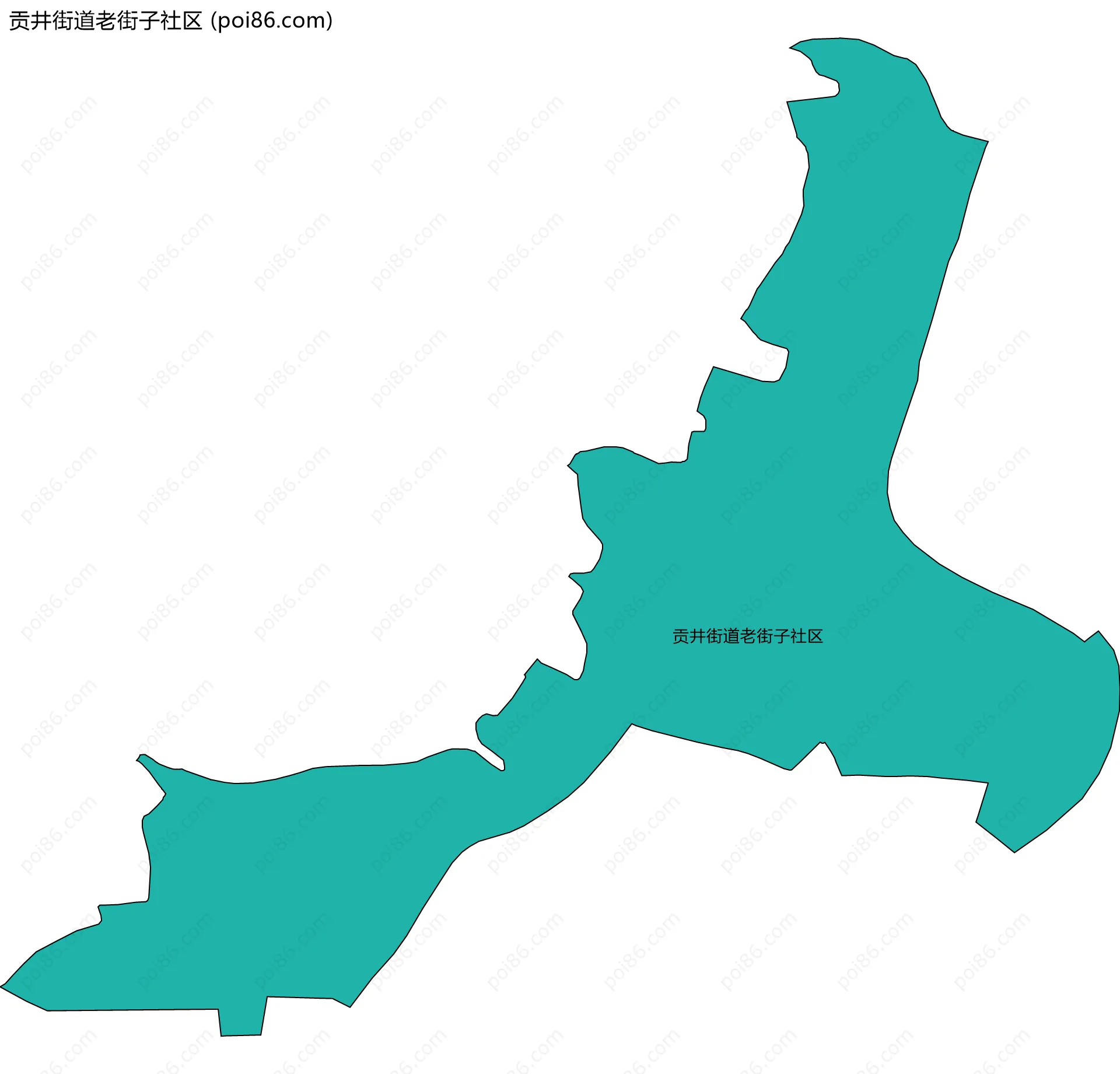 贡井街道老街子社区边界地图