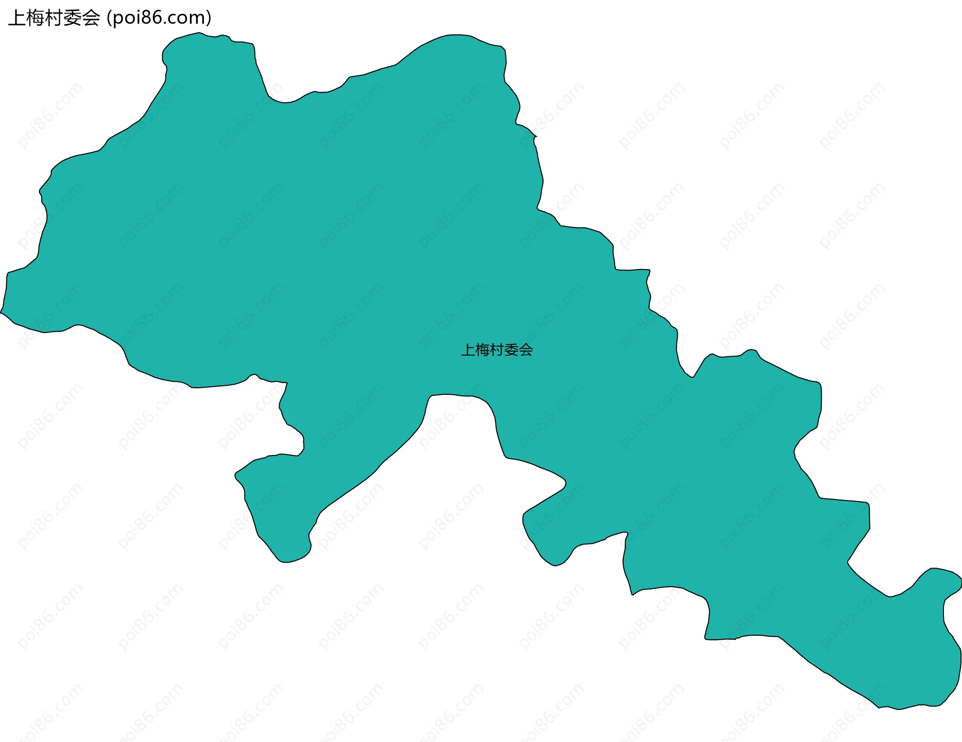 上梅村委会边界地图