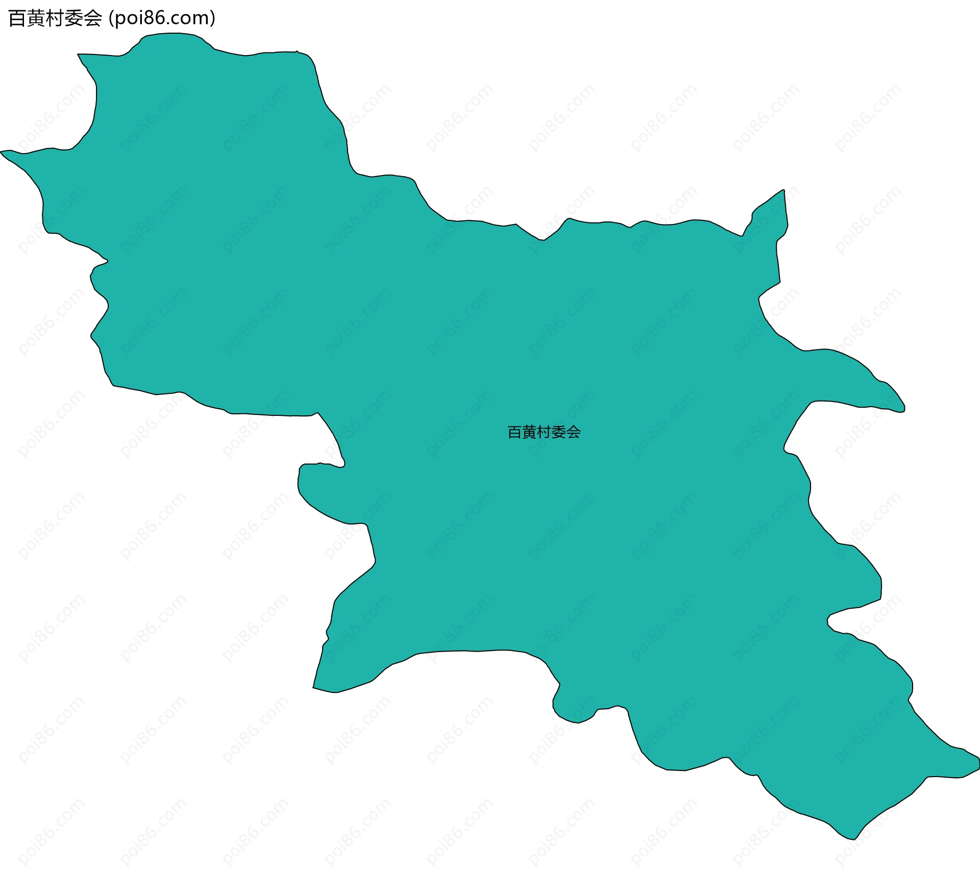 百黄村委会边界地图