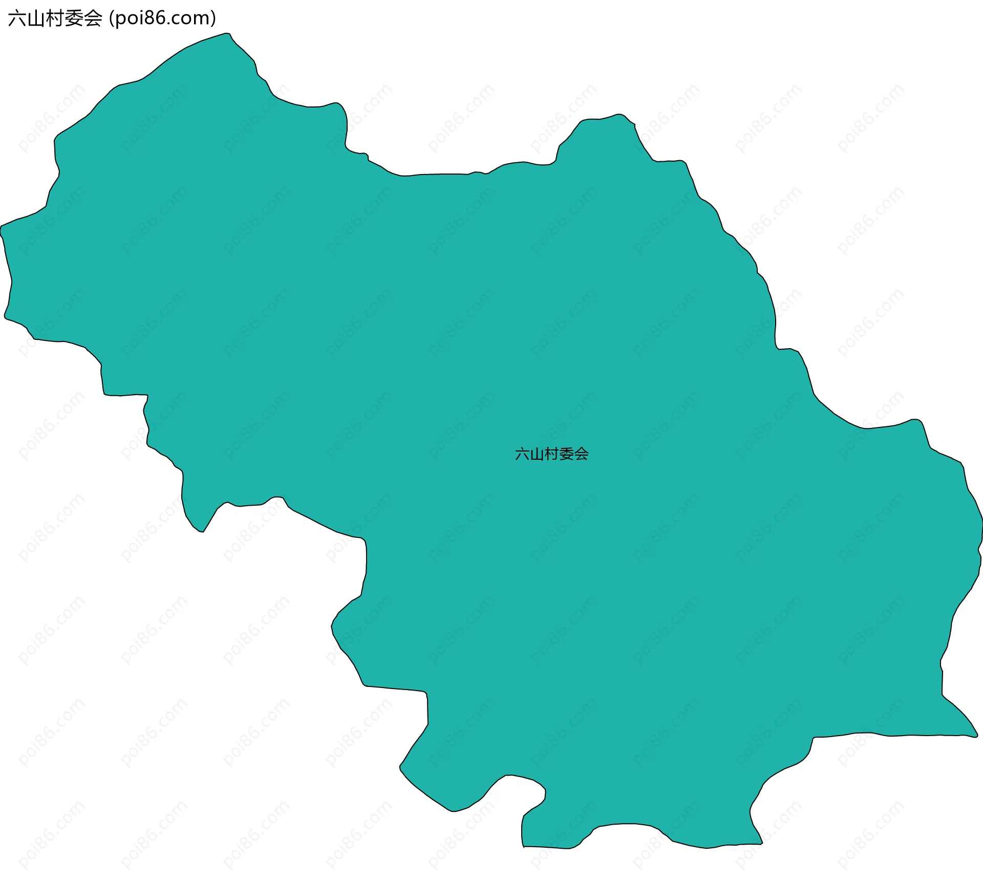 六山村委会边界地图