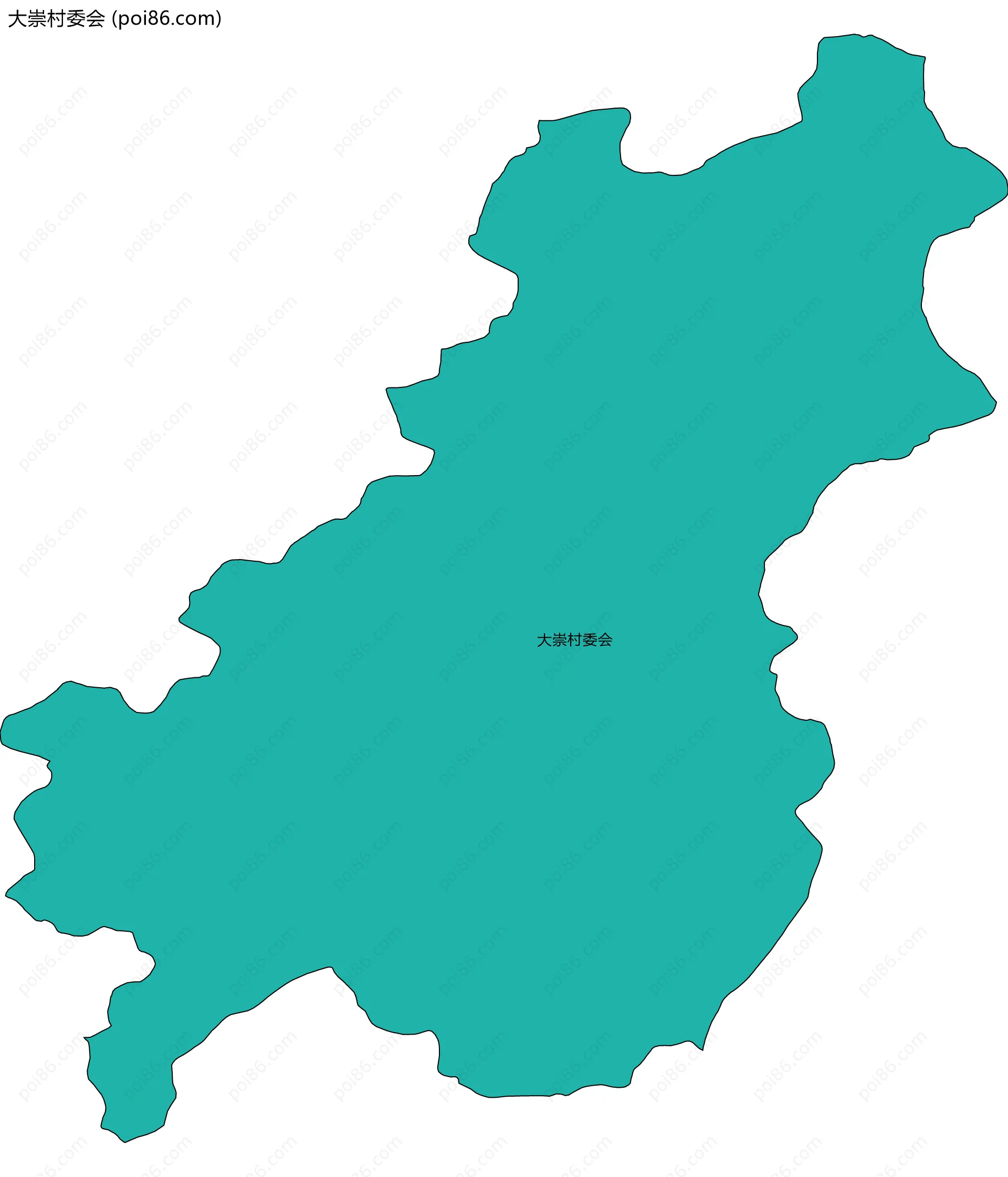 大崇村委会边界地图