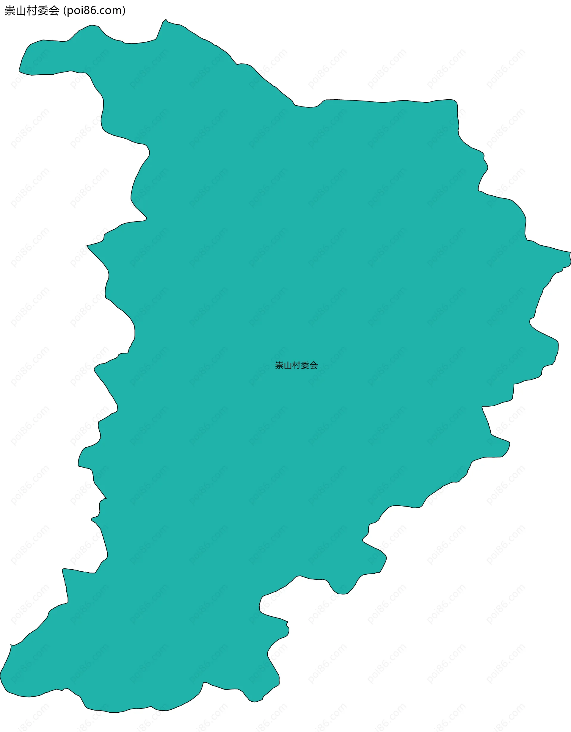 崇山村委会边界地图