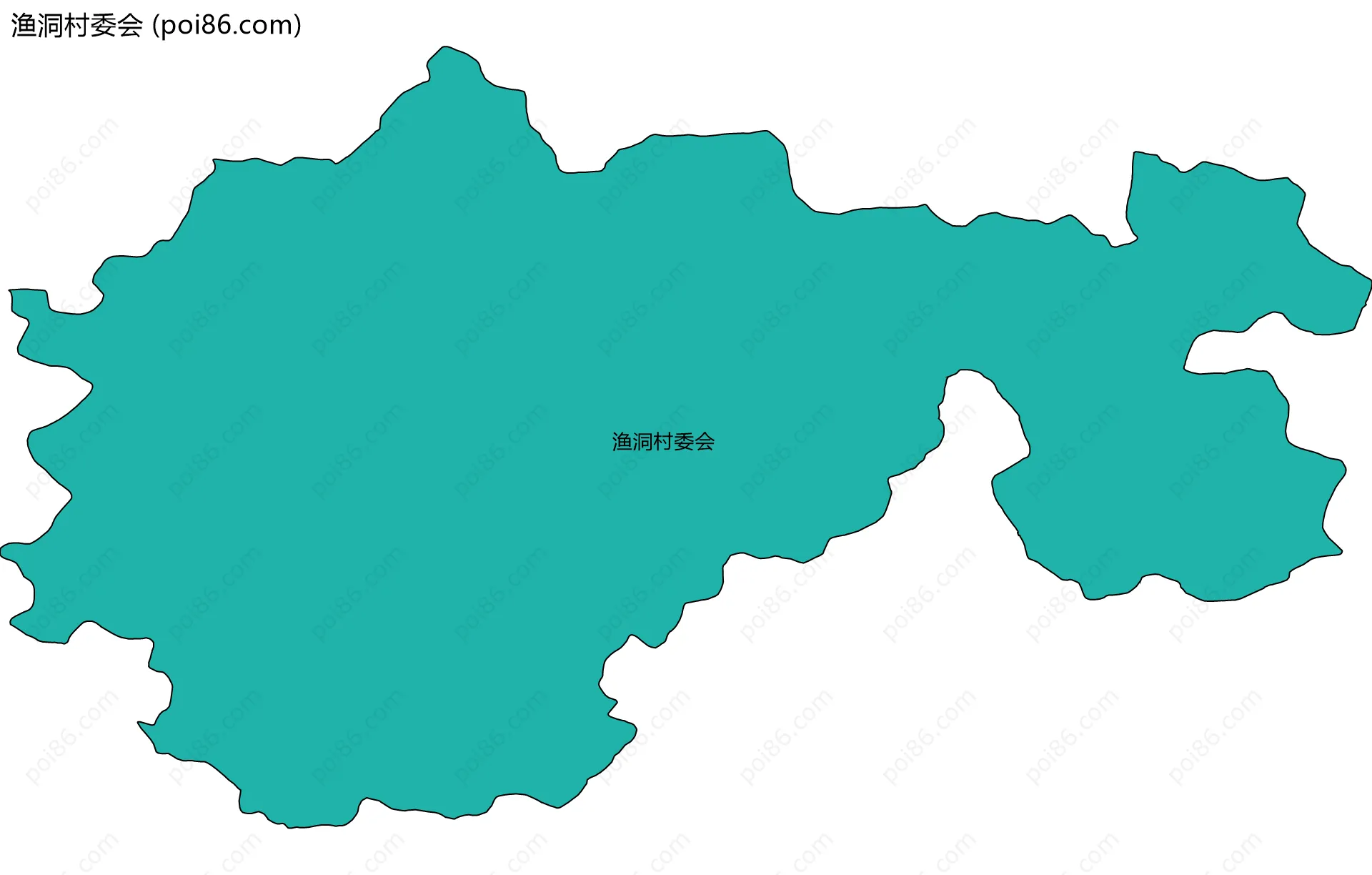 渔洞村委会边界地图