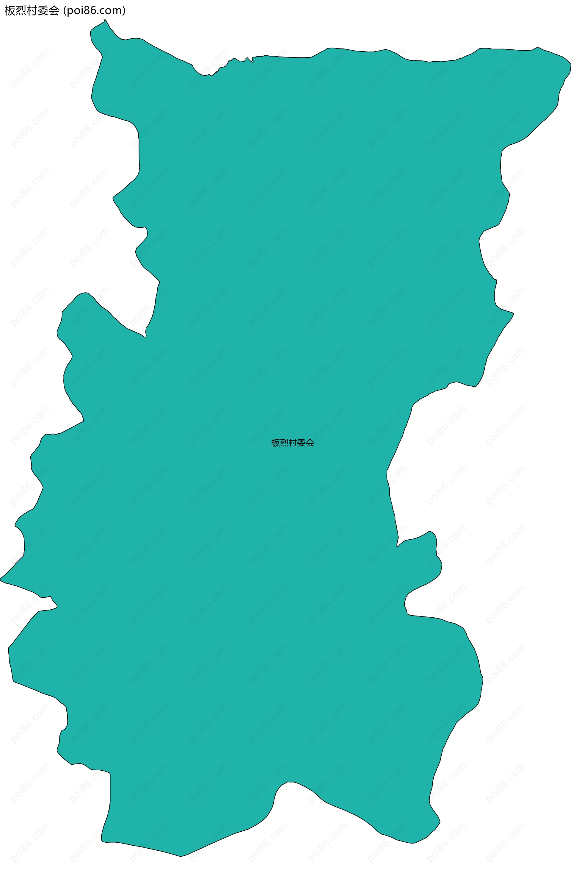 板烈村委会边界地图