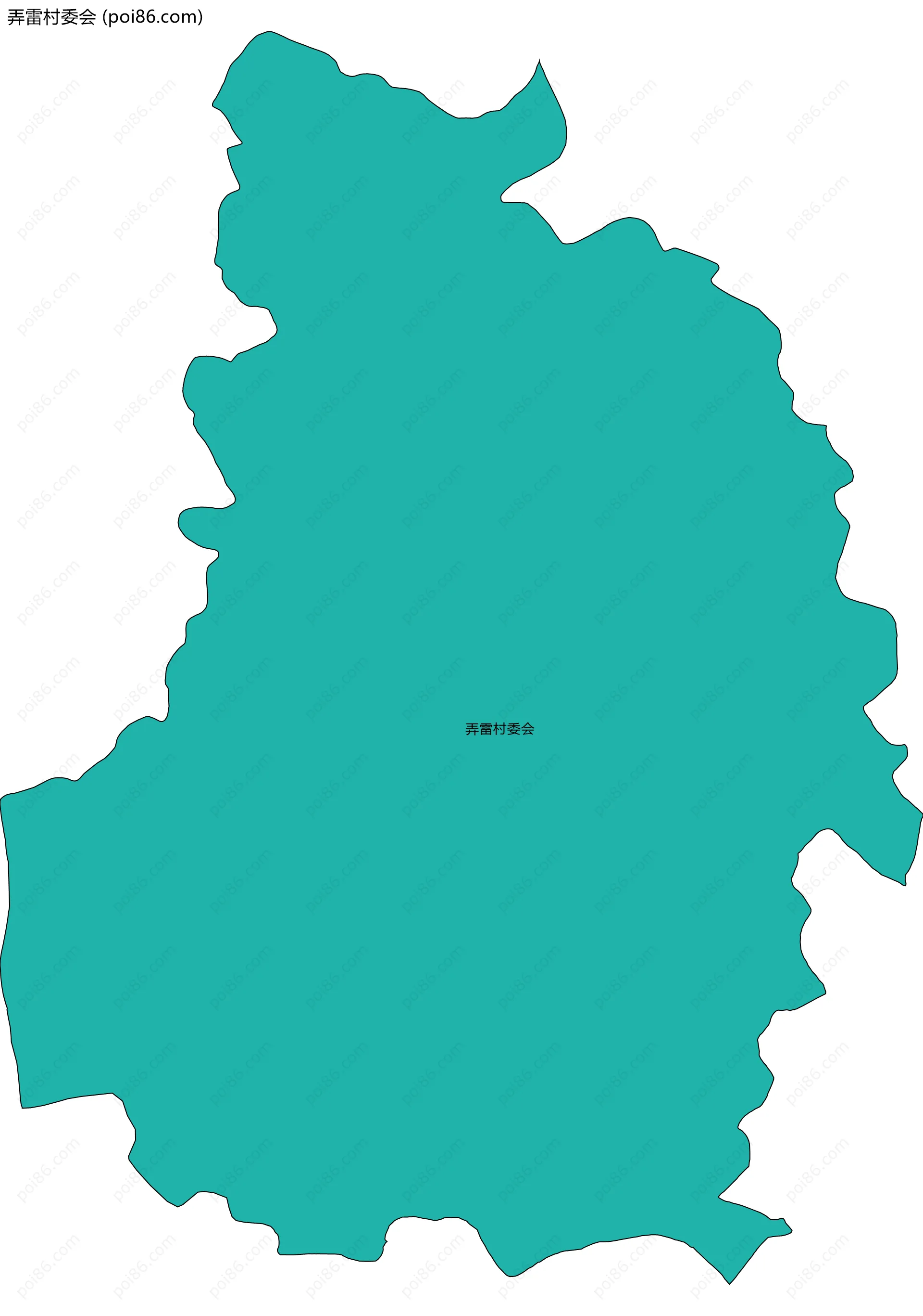 弄雷村委会边界地图