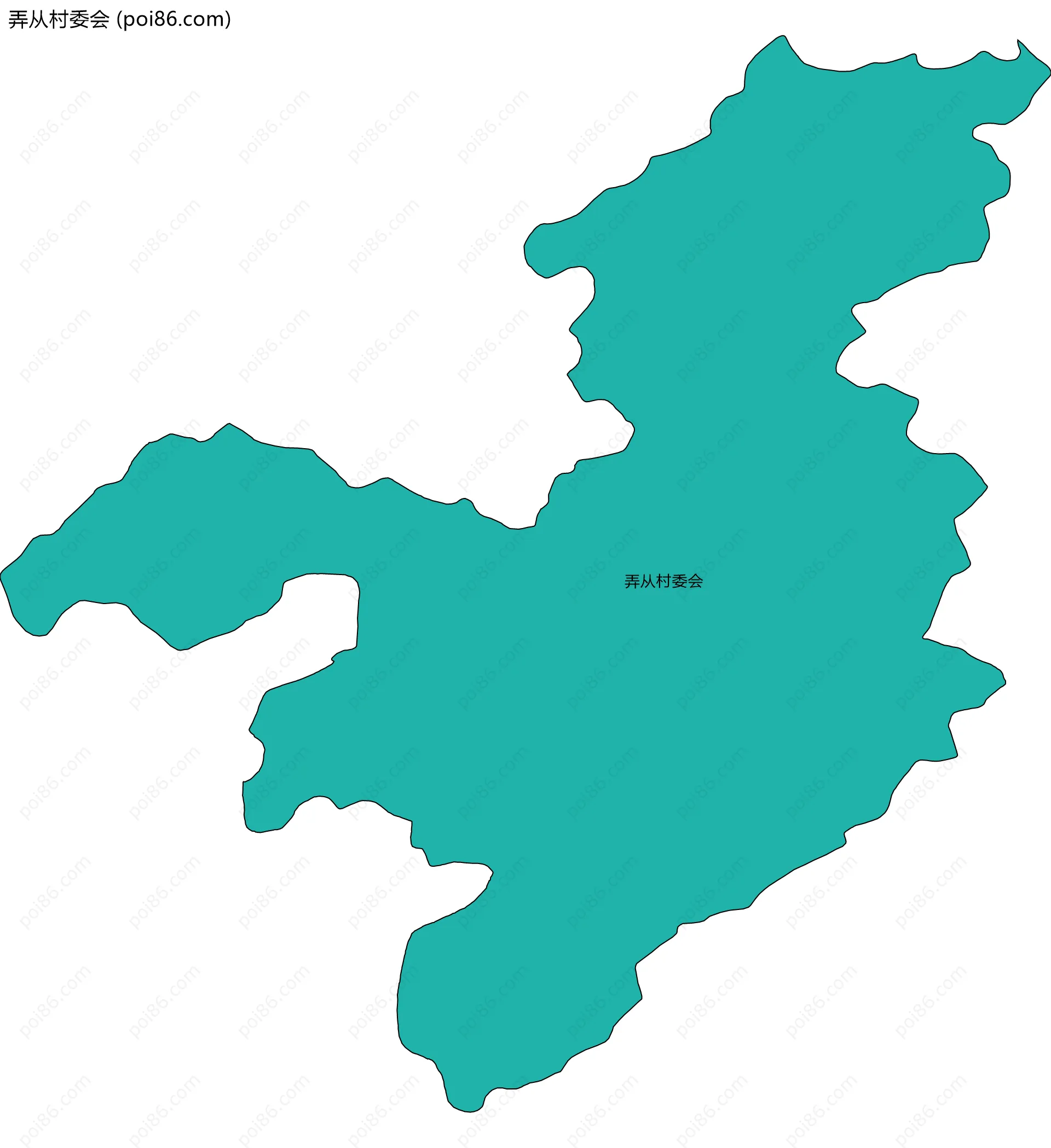 弄从村委会边界地图