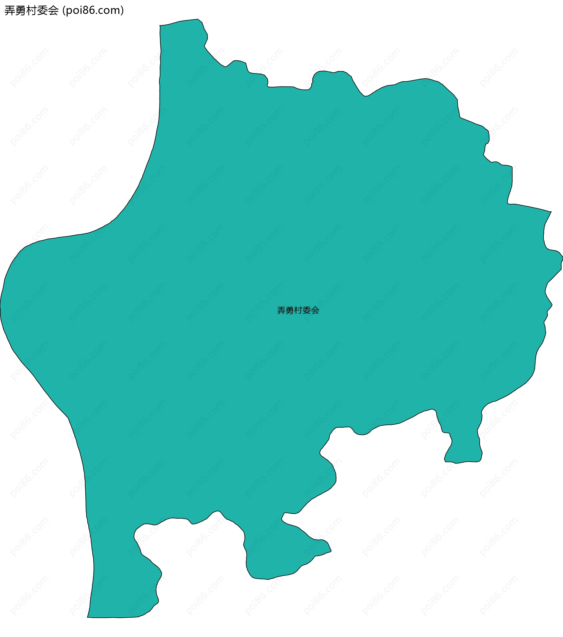 弄勇村委会边界地图