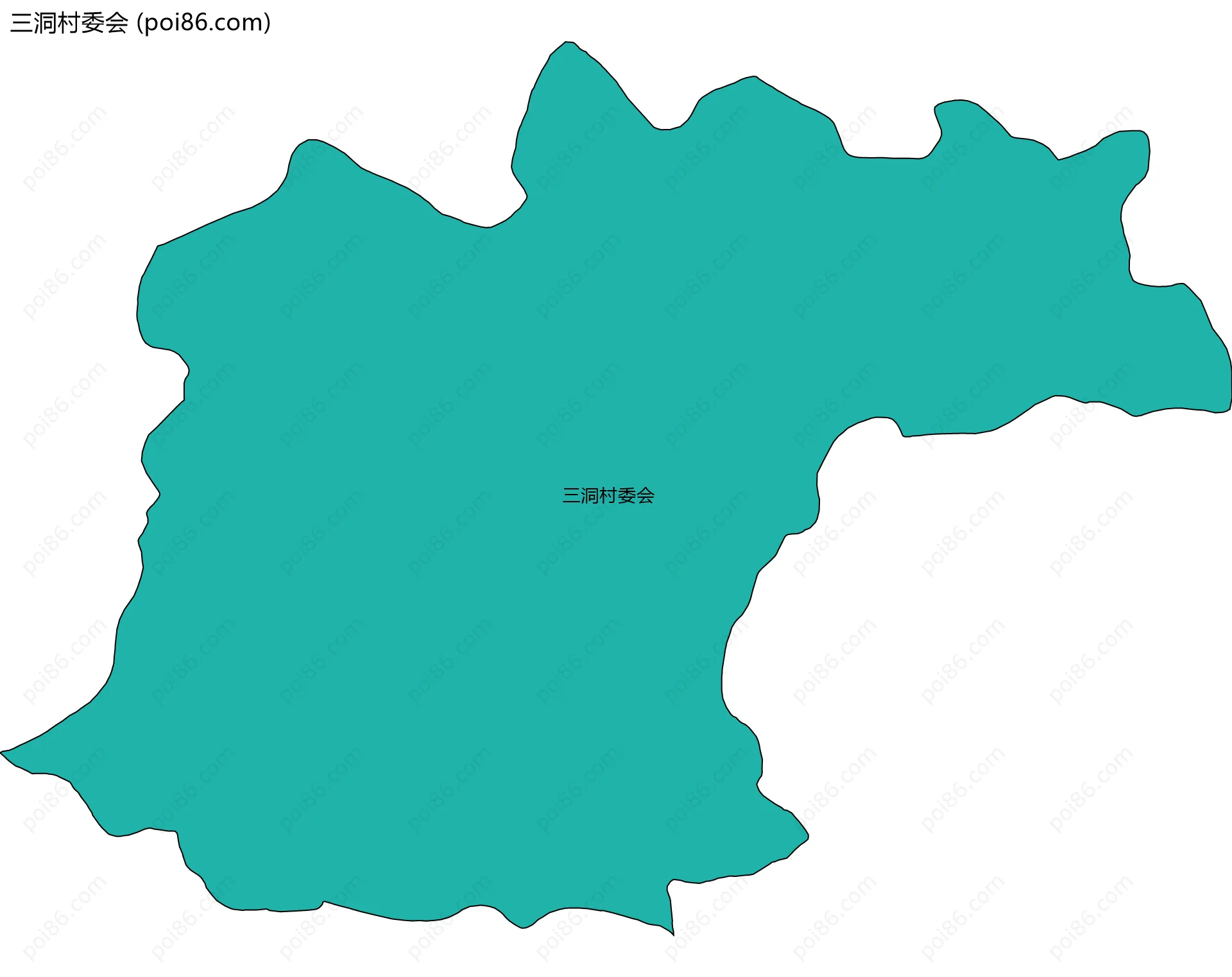 三洞村委会边界地图