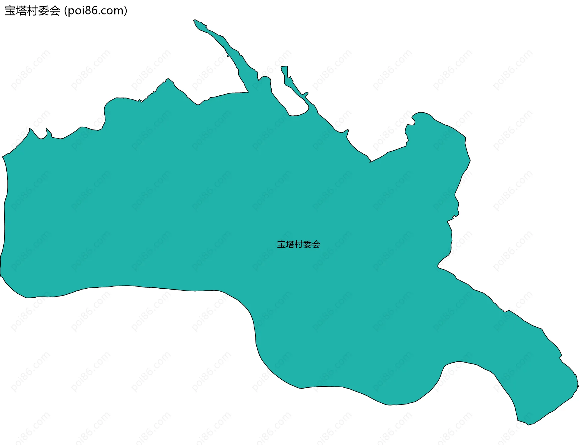 宝塔村委会边界地图