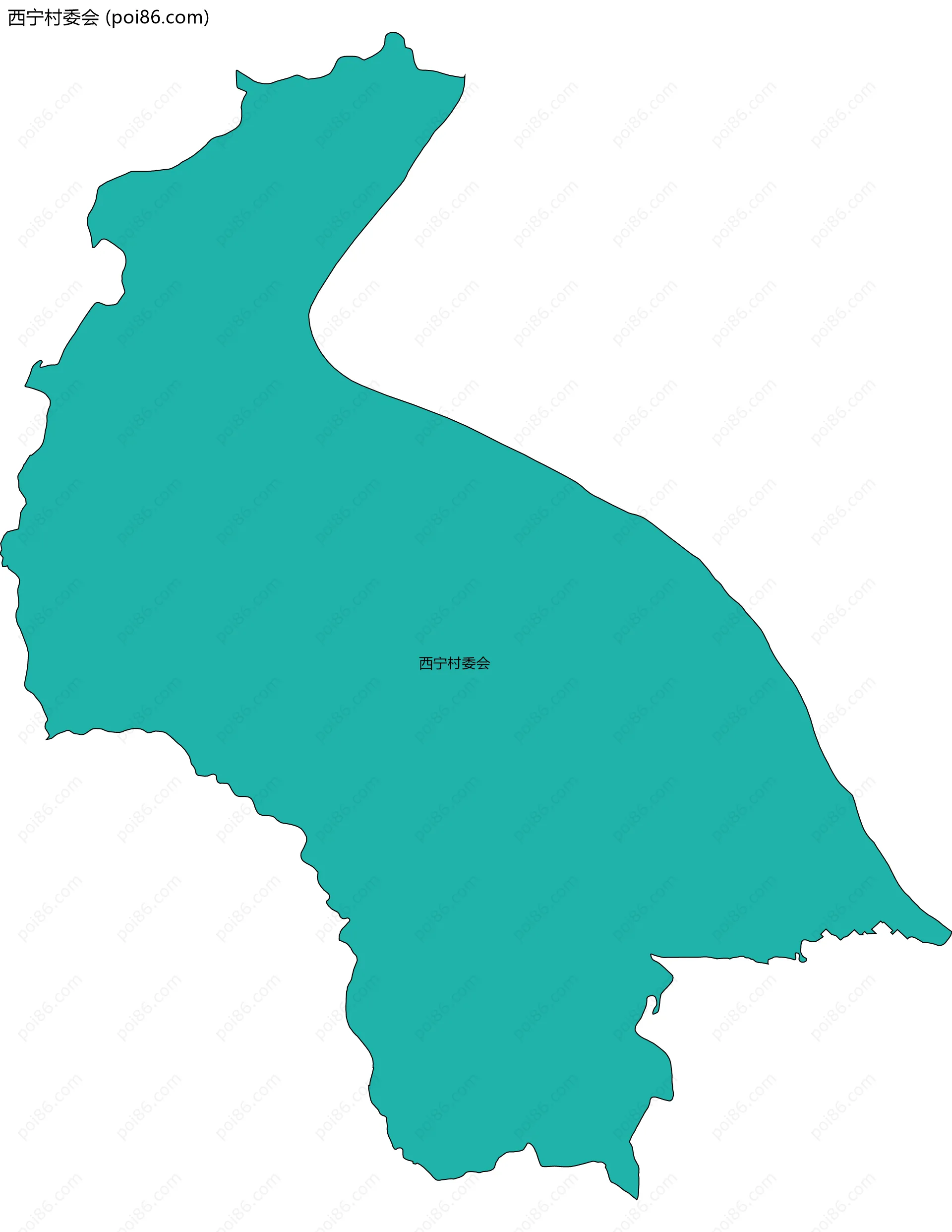 西宁村委会边界地图