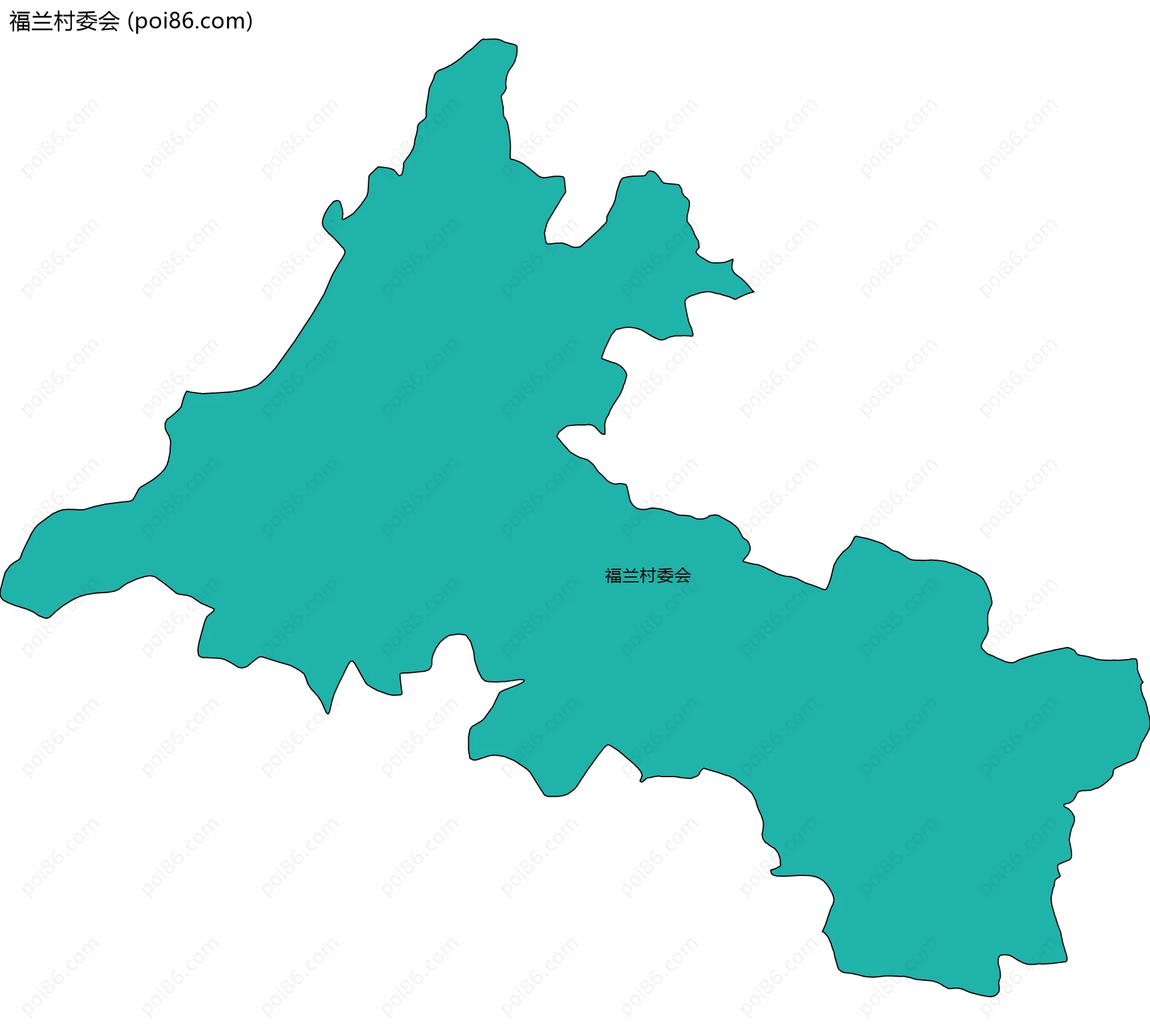 福兰村委会边界地图