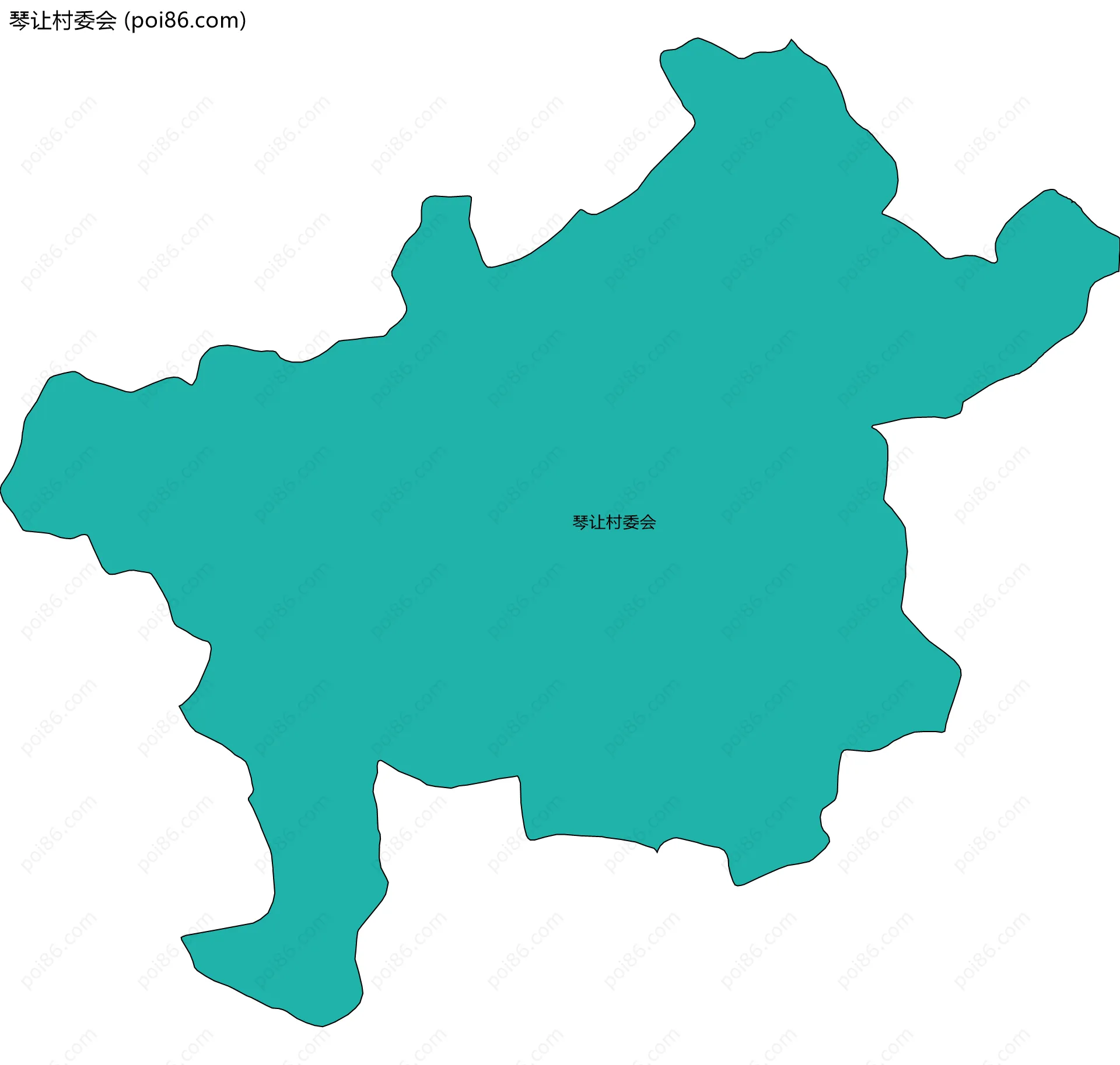 琴让村委会边界地图
