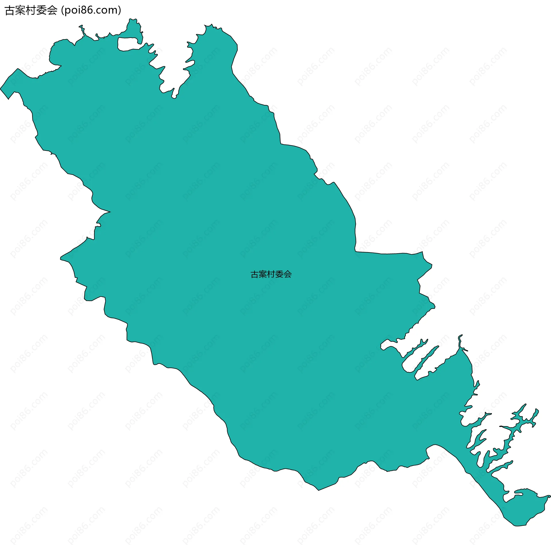 古案村委会边界地图