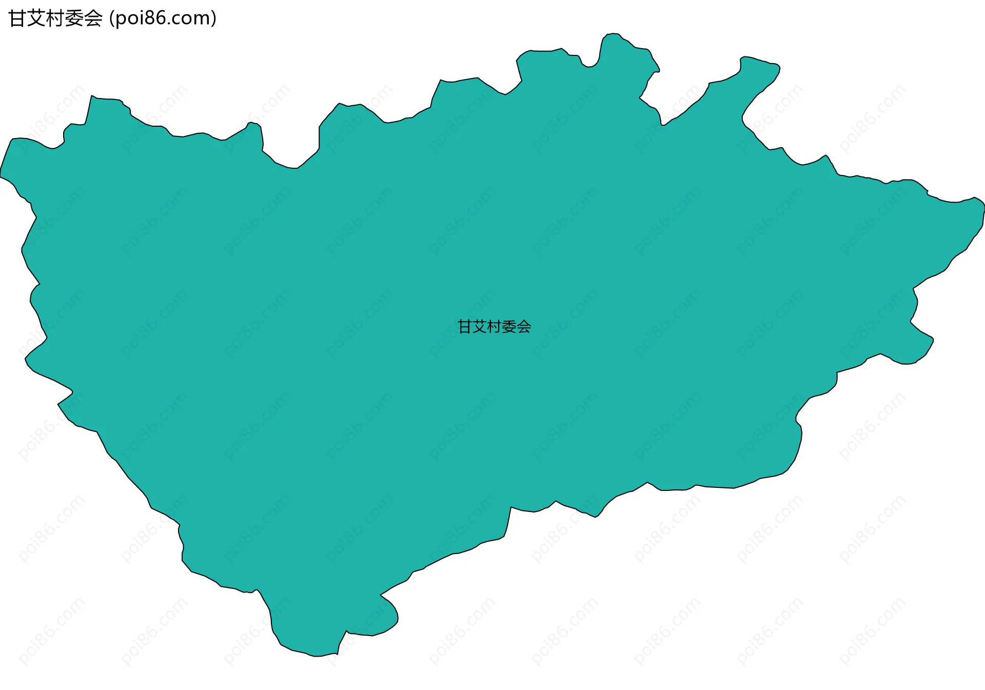 甘艾村委会边界地图