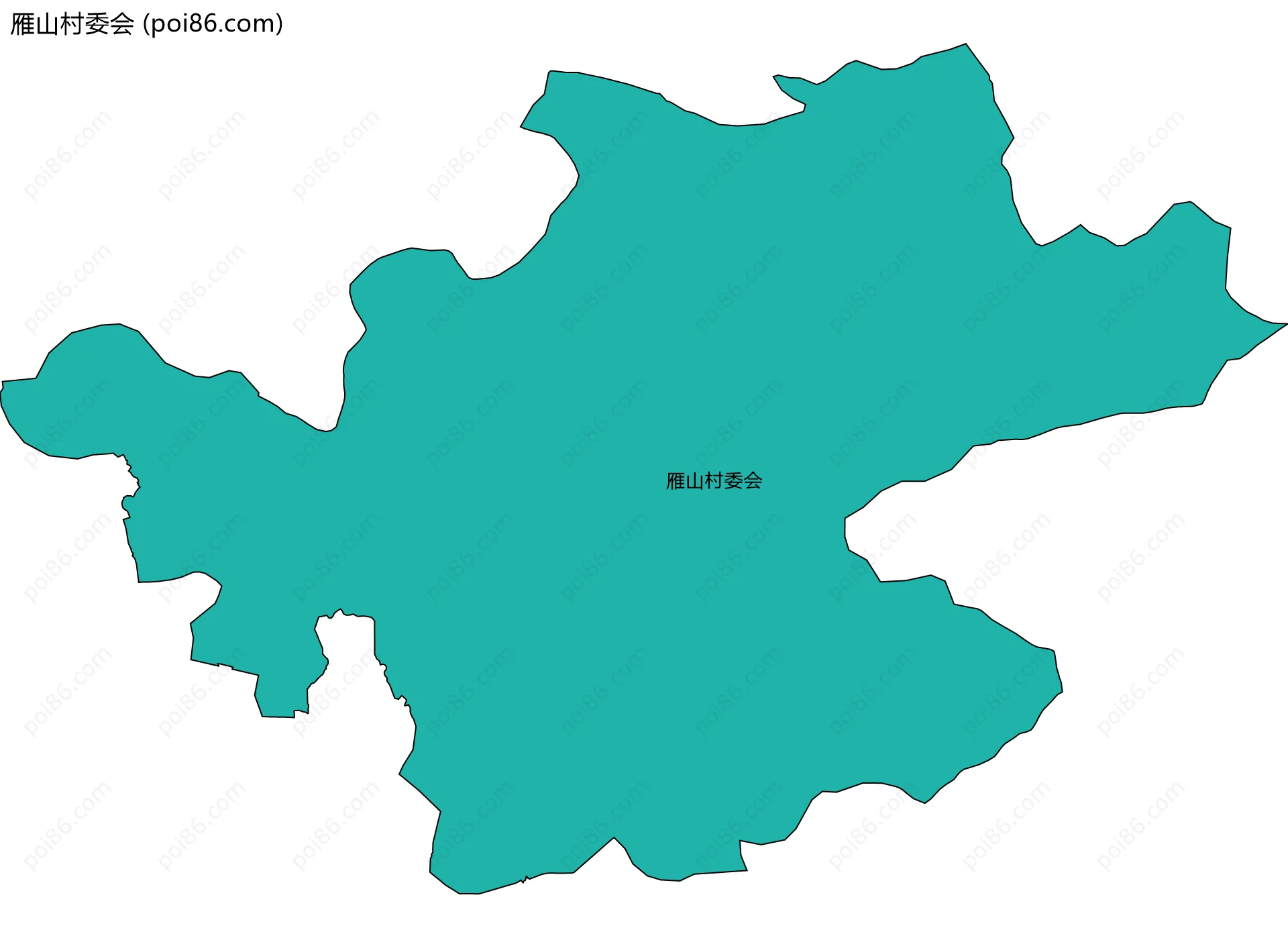 雁山村委会边界地图