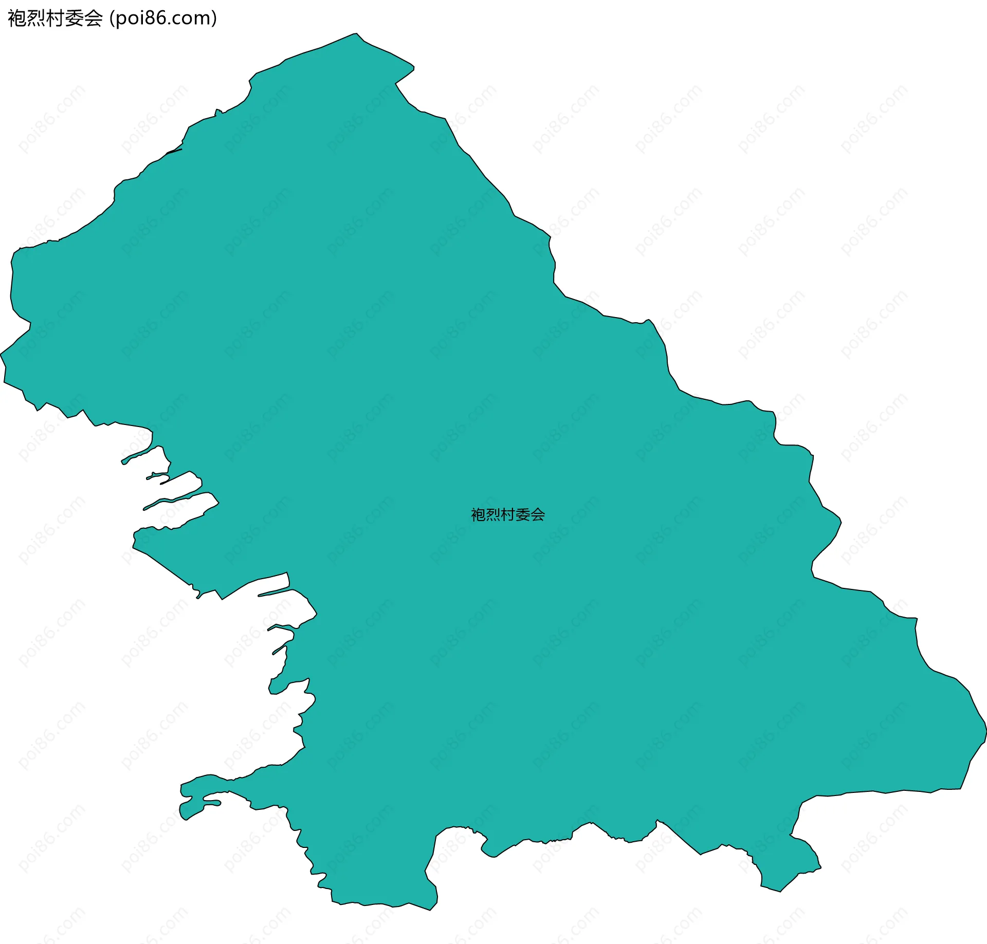 袍烈村委会边界地图