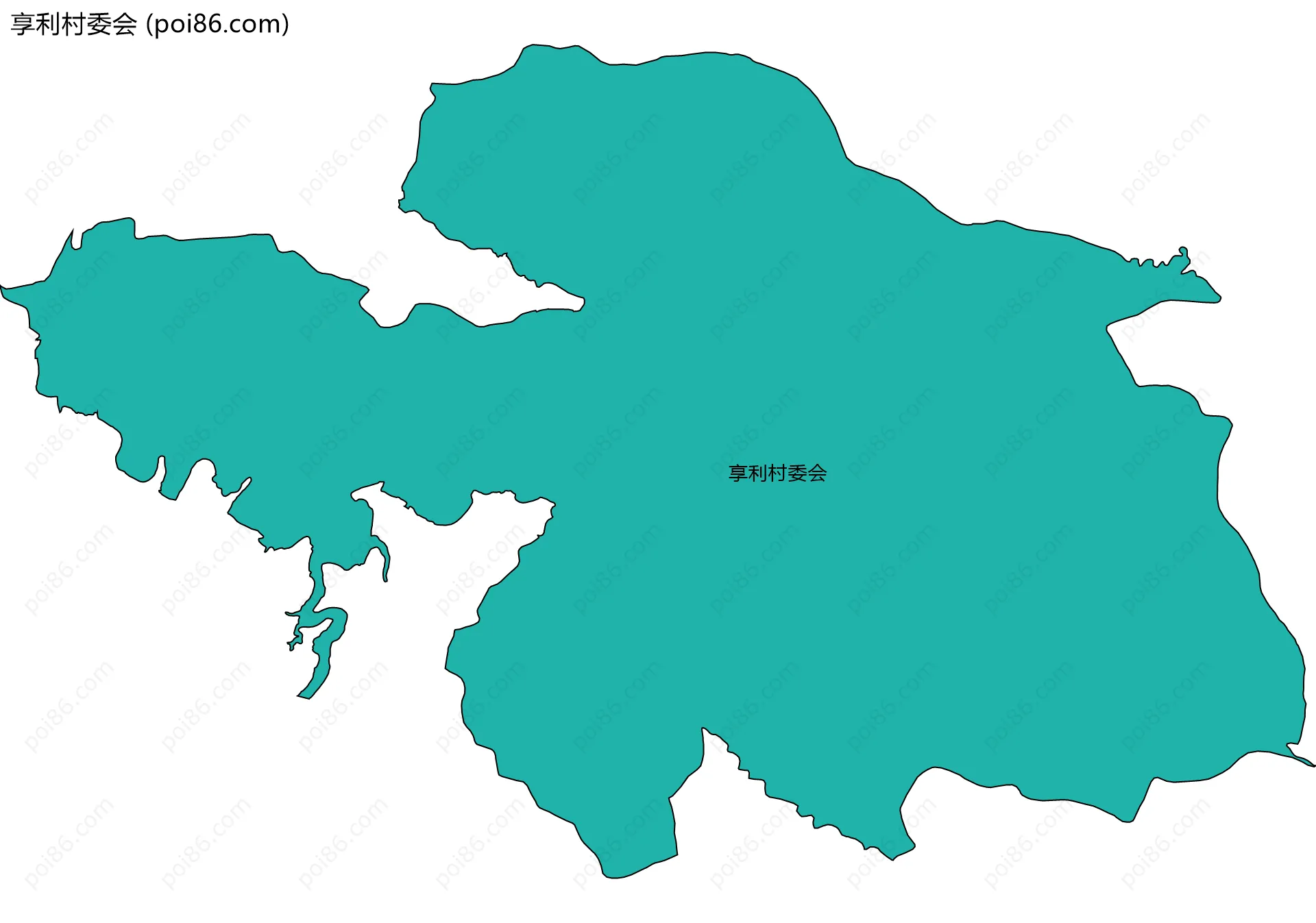 享利村委会边界地图