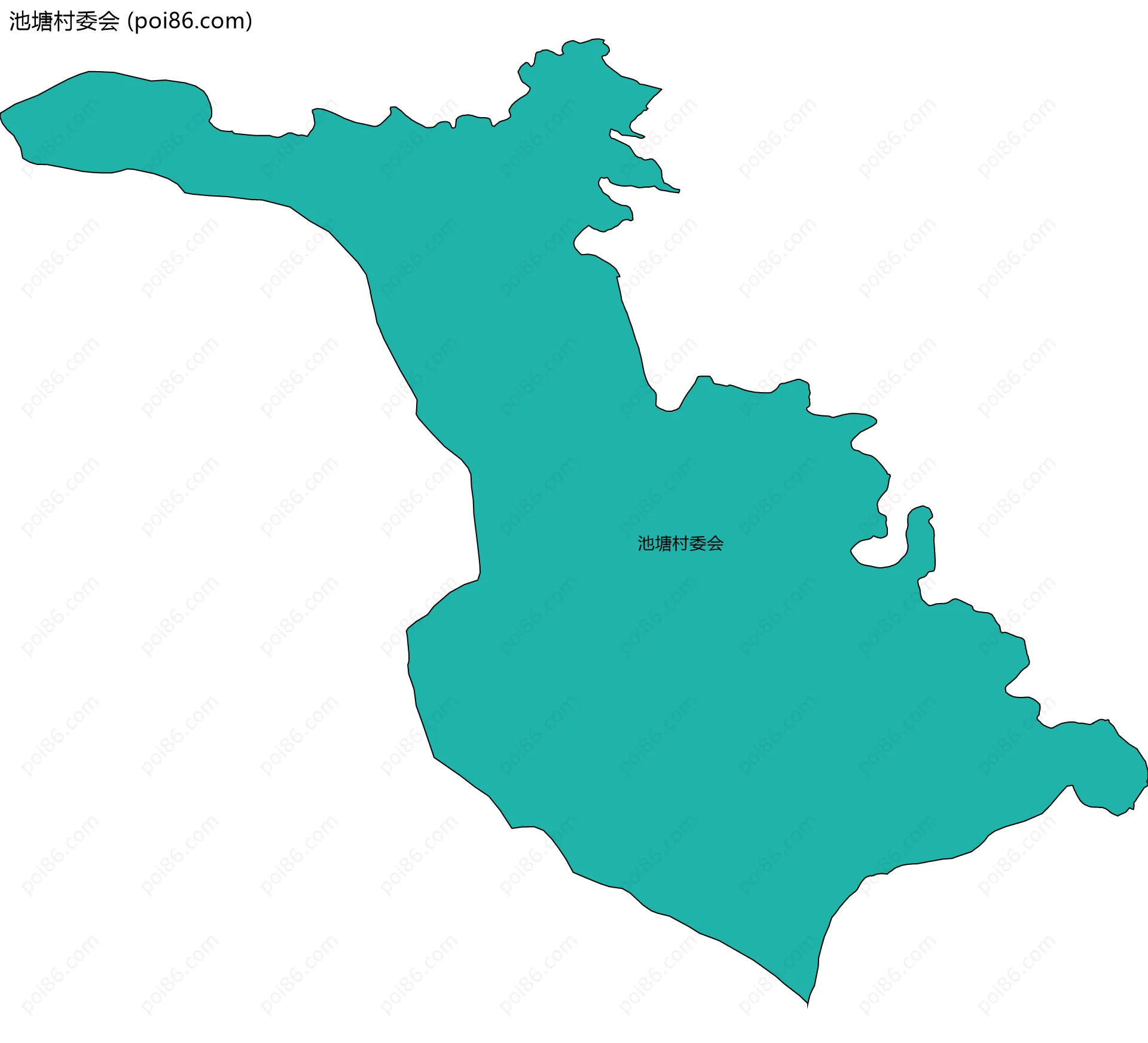 池塘村委会边界地图