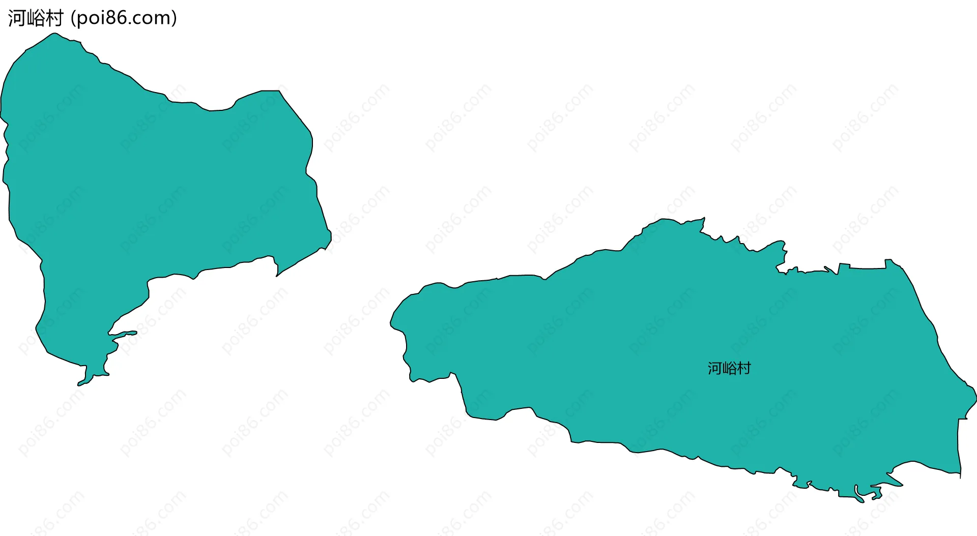 河峪村边界地图